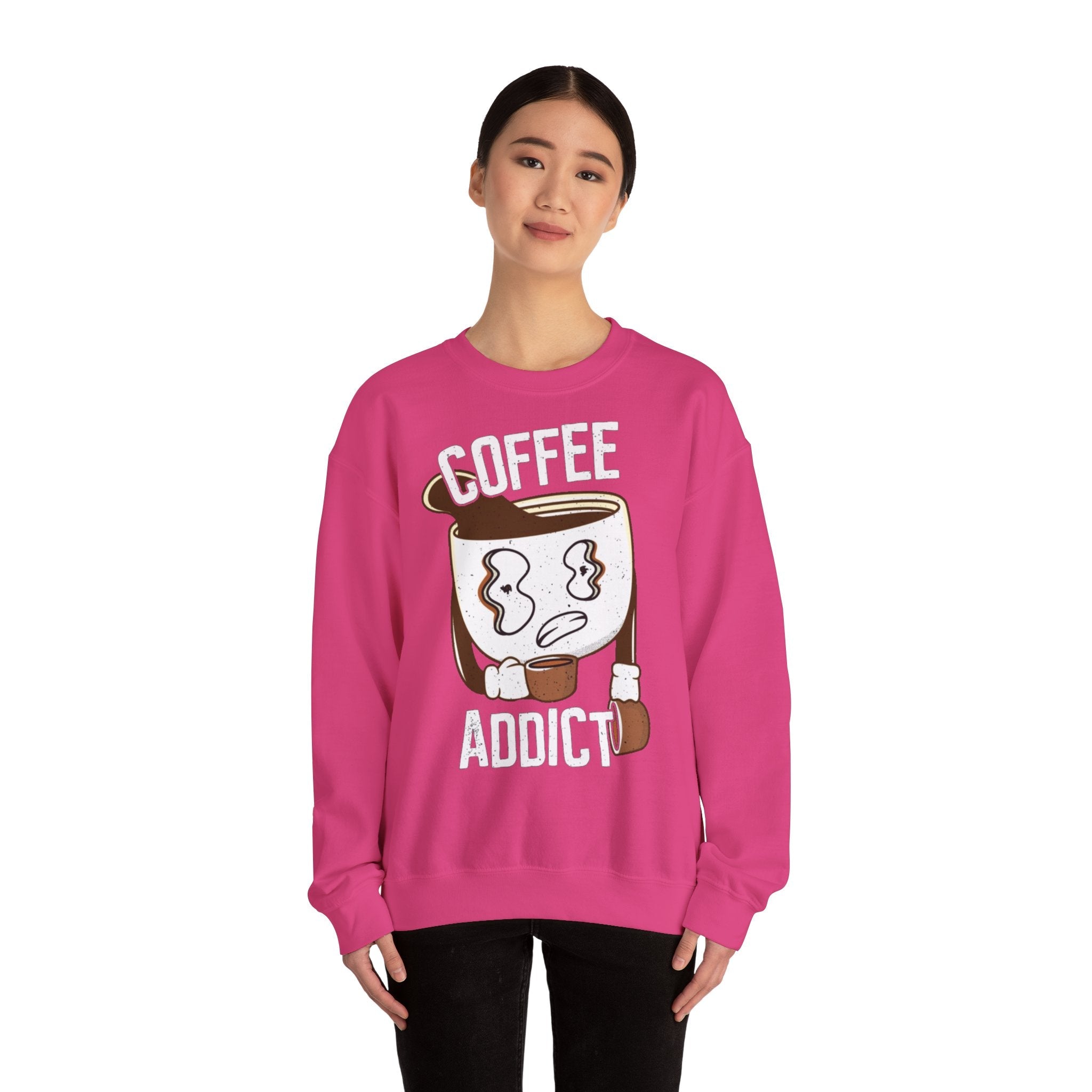 50/50 cotton-polyester Coffee Addict Unisex Sweatshirt - ZemaStyle