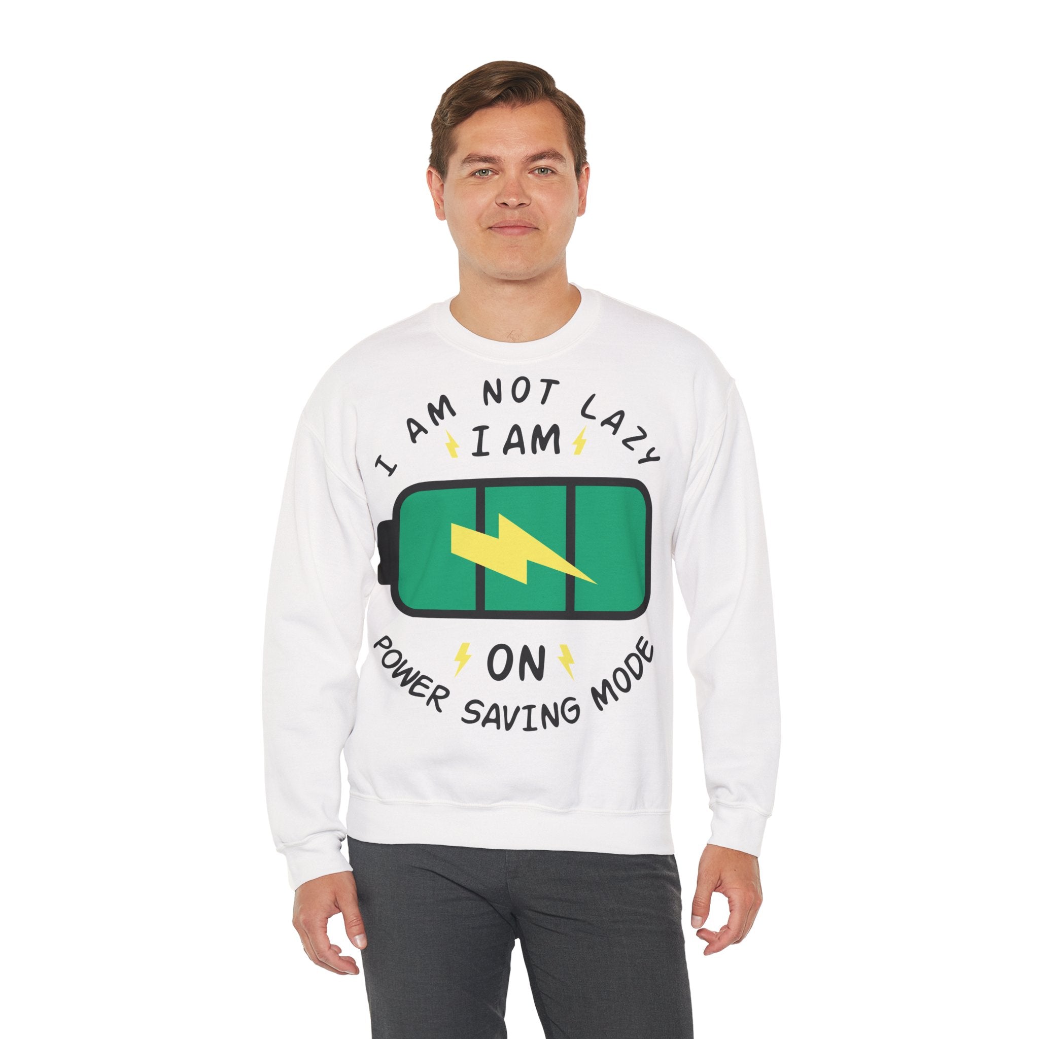 50/50 cotton-polyester Power Saving Mode Unisex Sweatshirt - ZemaStyle