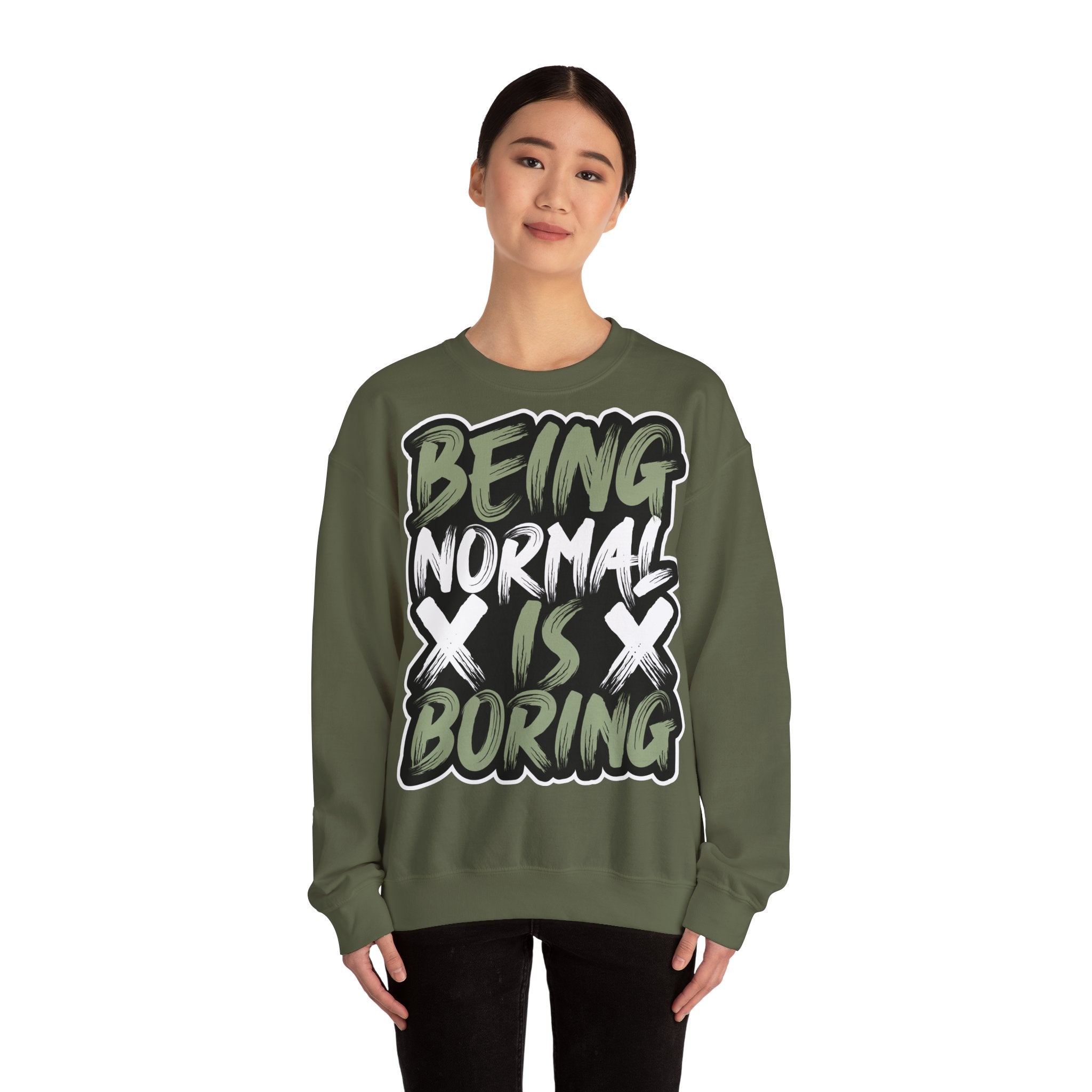 50/50 cotton-polyester Being Normal Is Boring Unisex Sweatshirt - ZemaStyle
