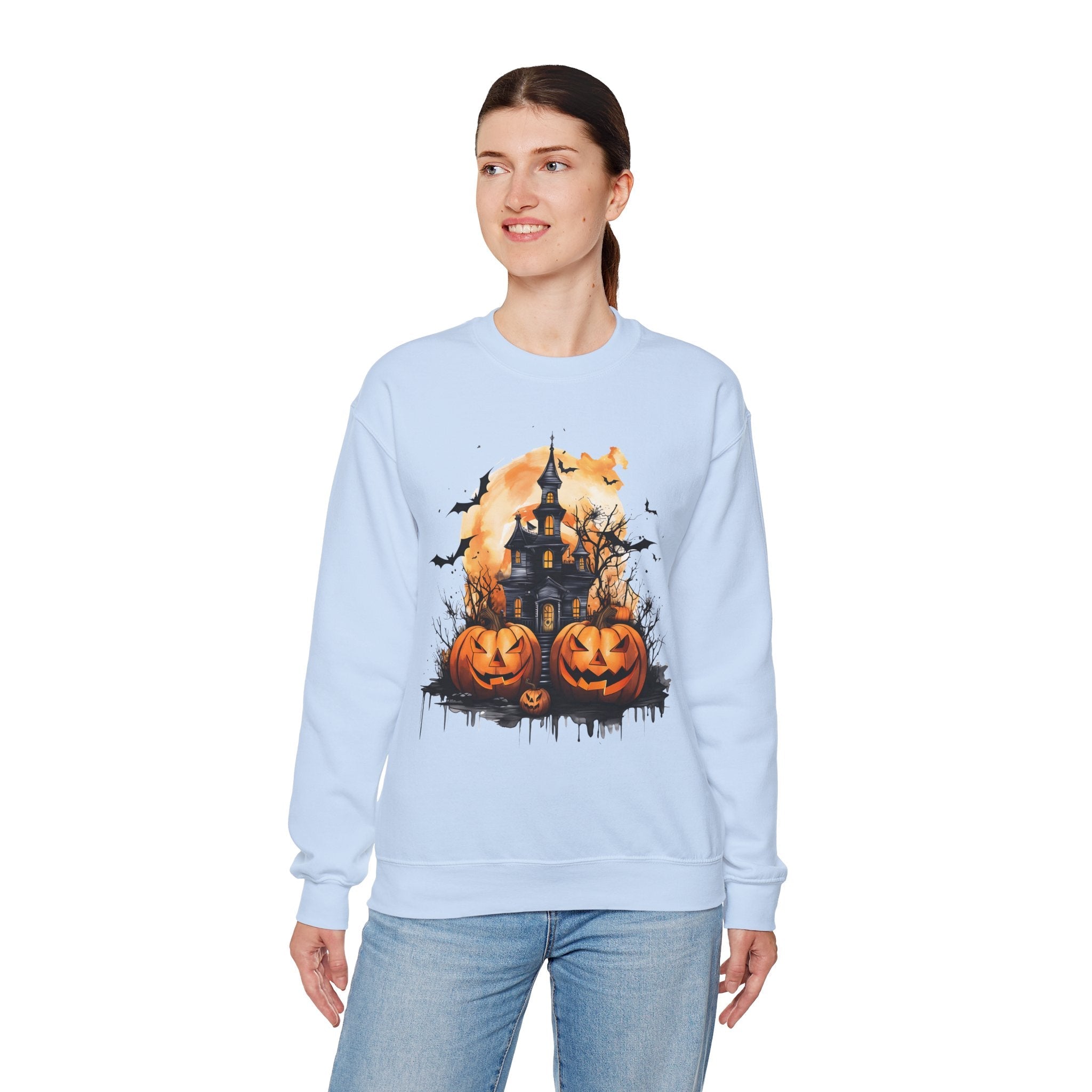 50/50 cotton-polyester Halloween Unisex Sweatshirt - ZemaStyle
