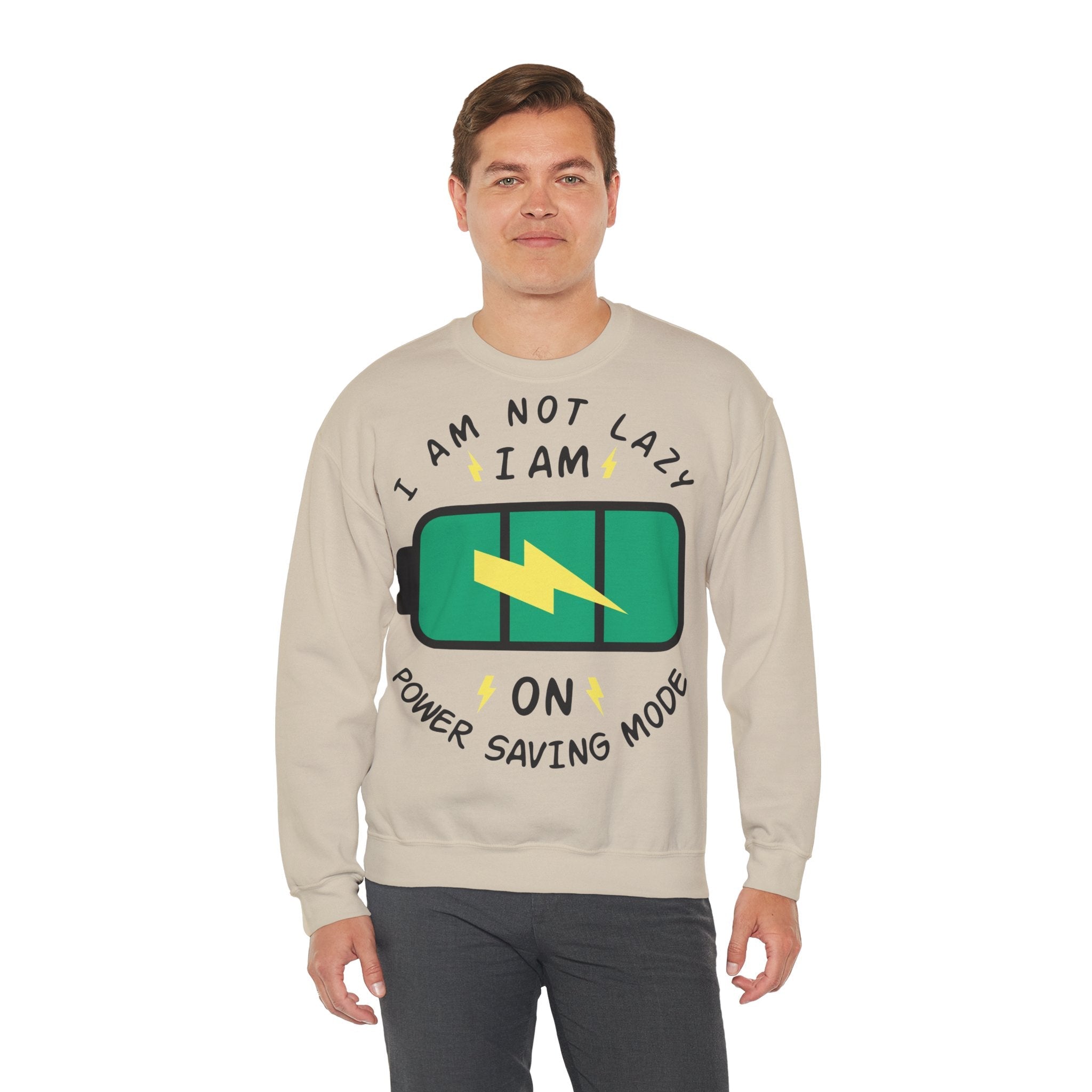 50/50 cotton-polyester Power Saving Mode Unisex Sweatshirt - ZemaStyle