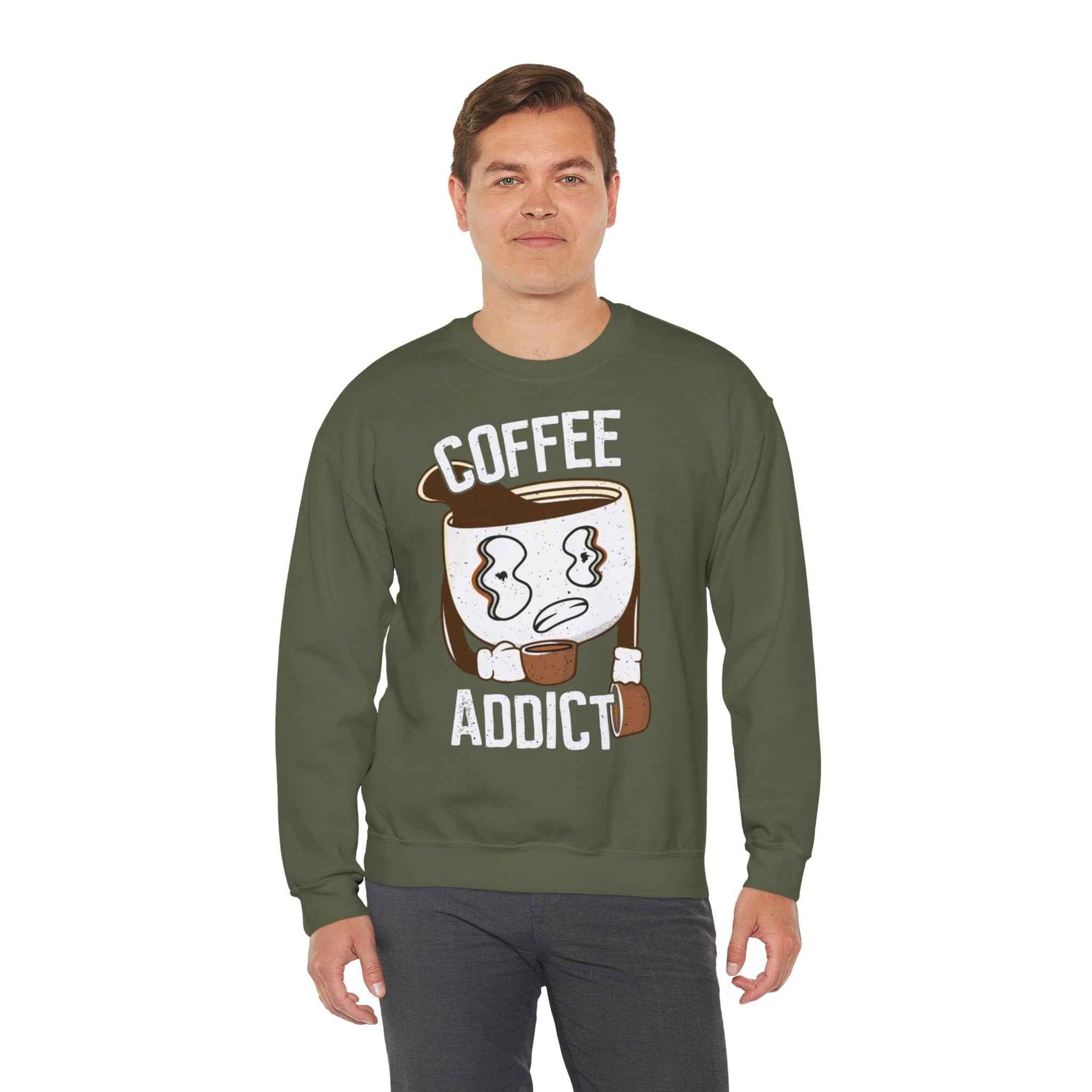 50/50 cotton-polyester Coffee Addict Unisex Sweatshirt