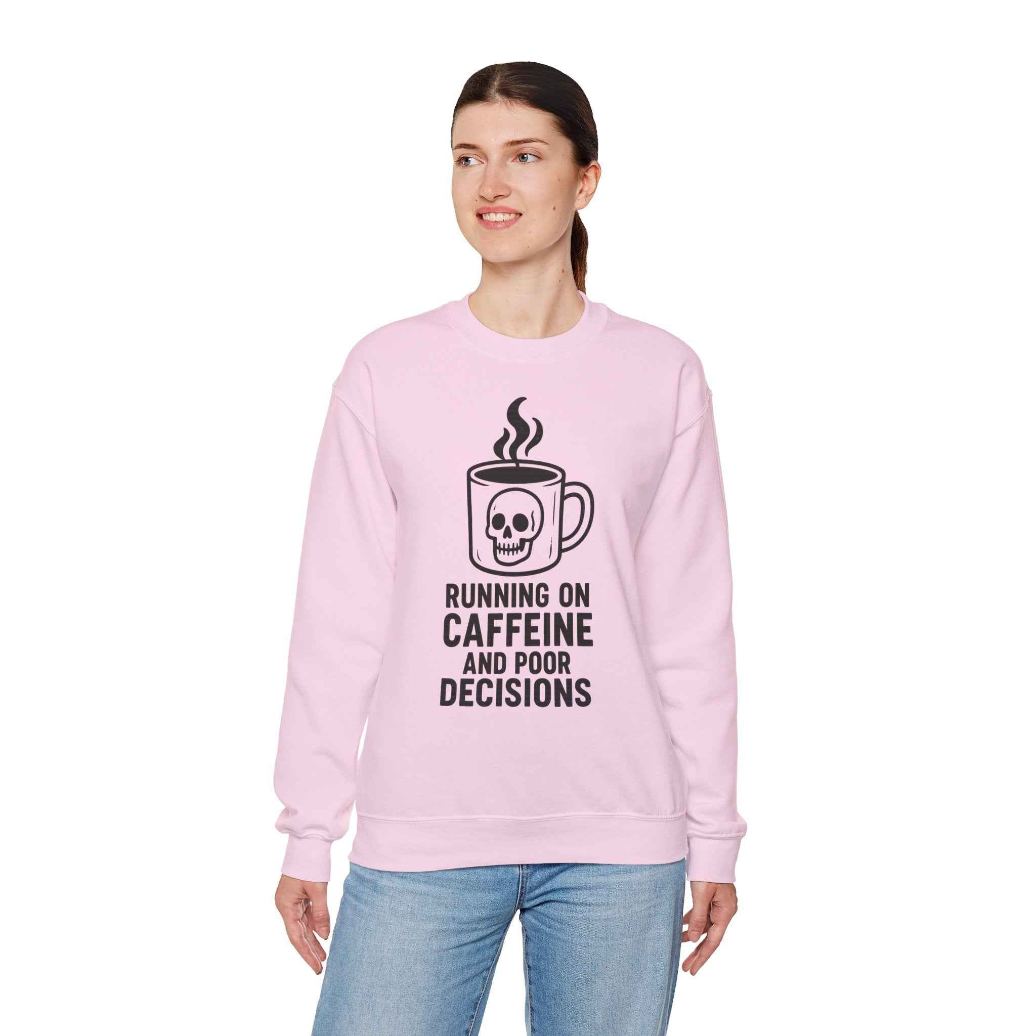 50/50 cotton-polyester fabric Unisex Poor Decisions Sweatshirt