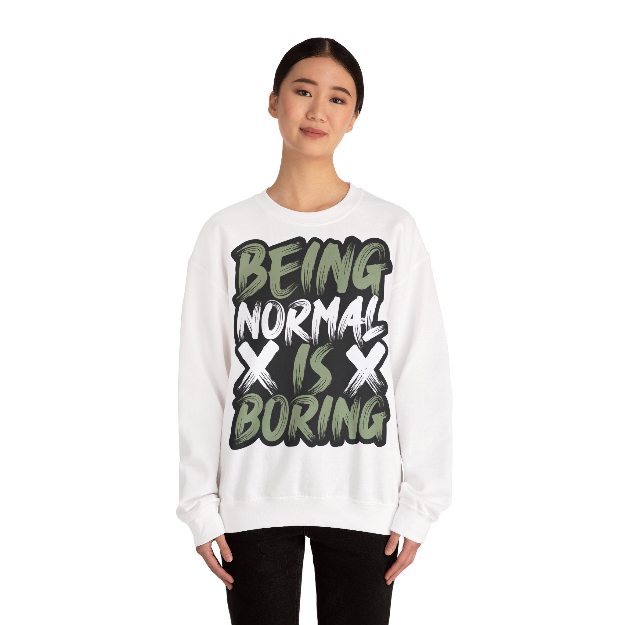 50/50 cotton-polyester Being Normal Is Boring Unisex Sweatshirt - ZemaStyle