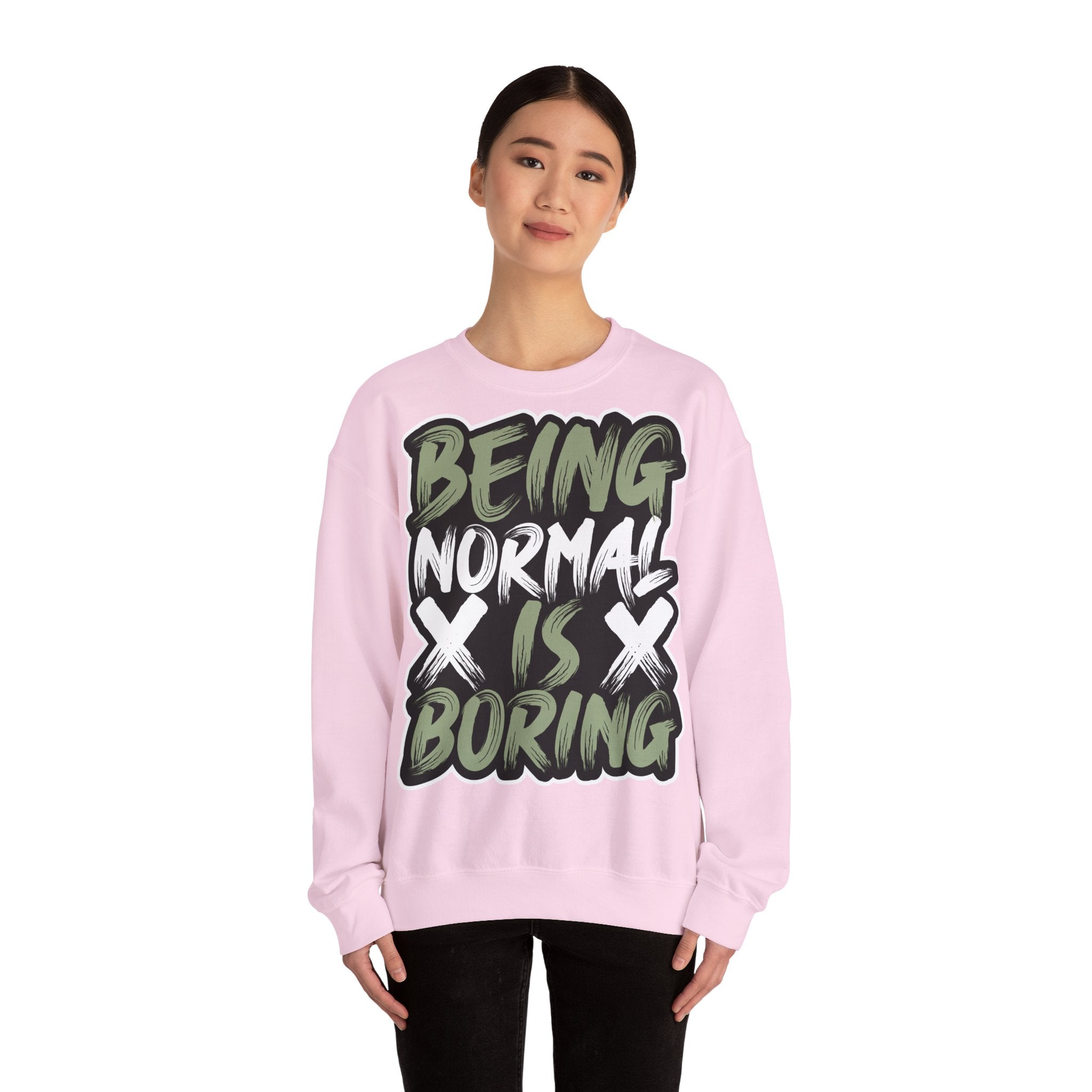 50/50 cotton-polyester Being Normal Is Boring Unisex Sweatshirt - ZemaStyle