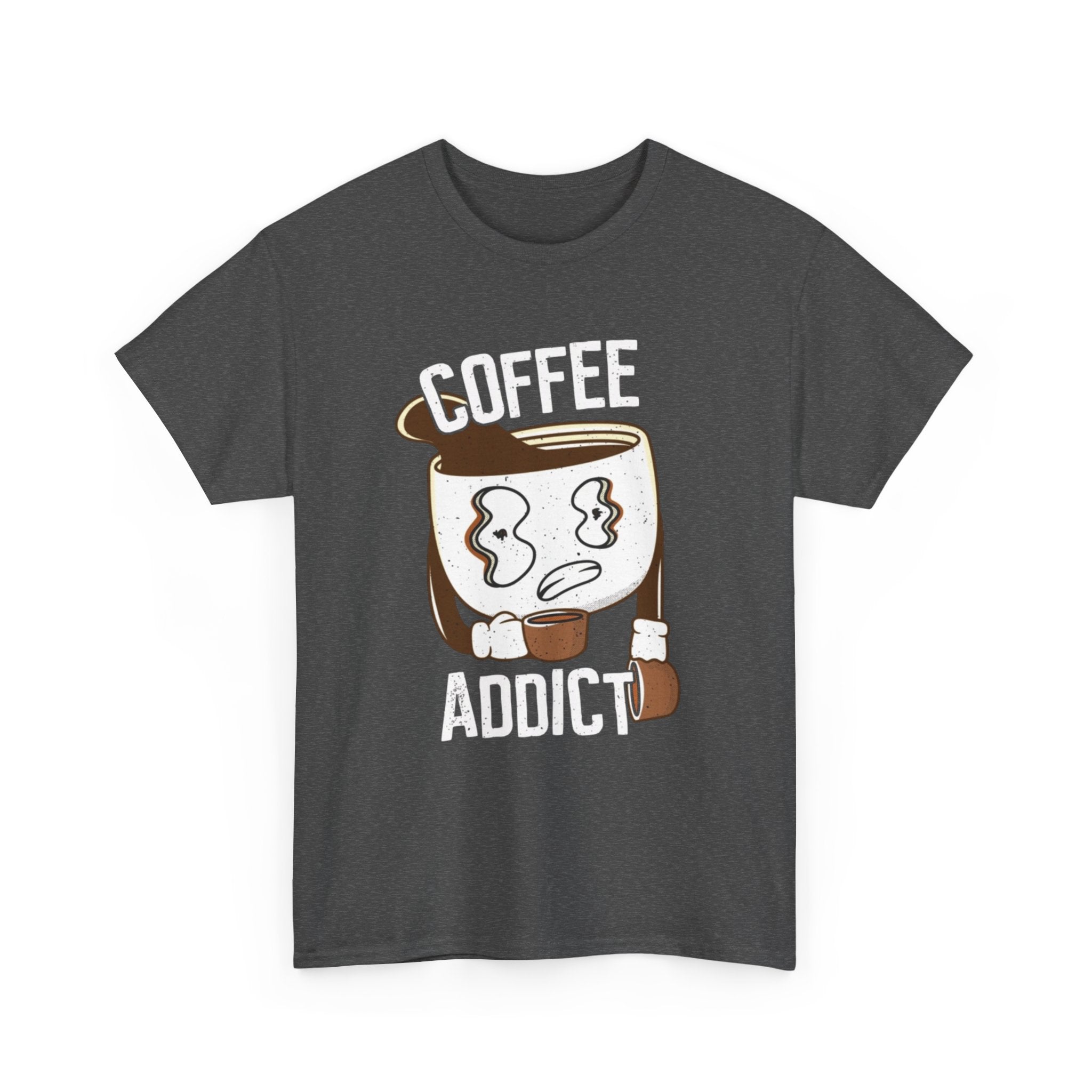 100% Cotton Coffee Addict t-shirt - ZemaStyle