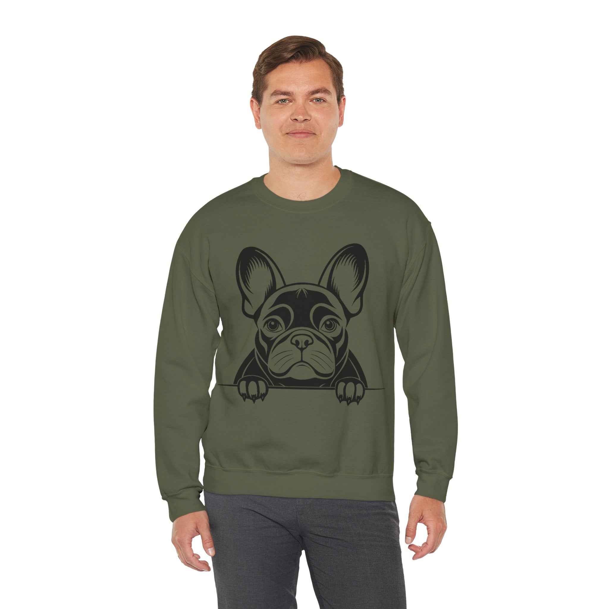 50/50 Cotton-Polyester French Bulldog Unisex Sweatshirt