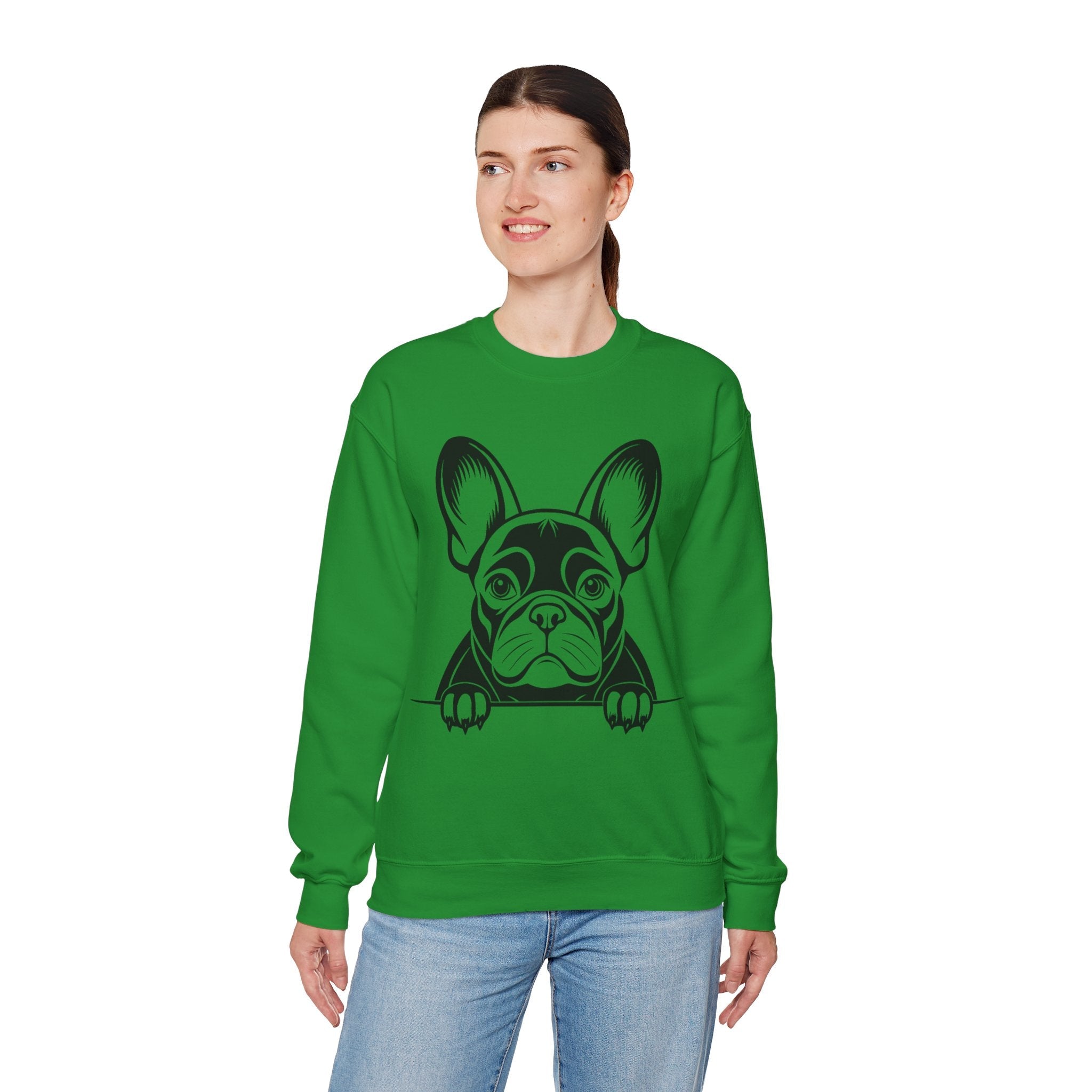 50/50 Cotton-Polyester French Bulldog Unisex Sweatshirt - ZemaStyle