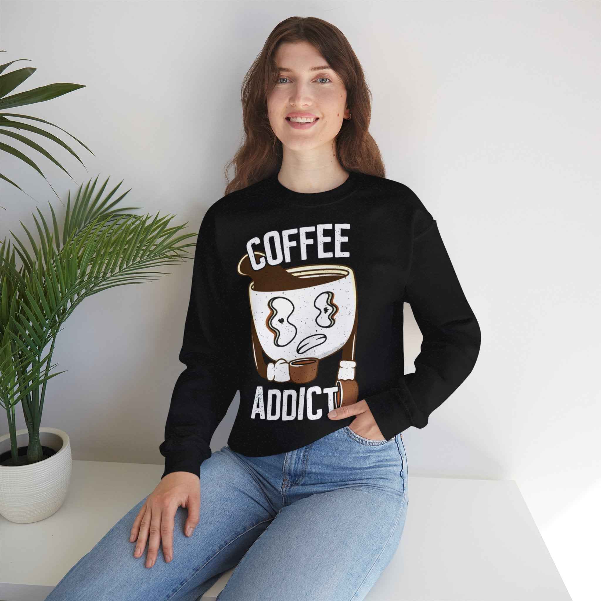 50/50 cotton-polyester Coffee Addict Unisex Sweatshirt