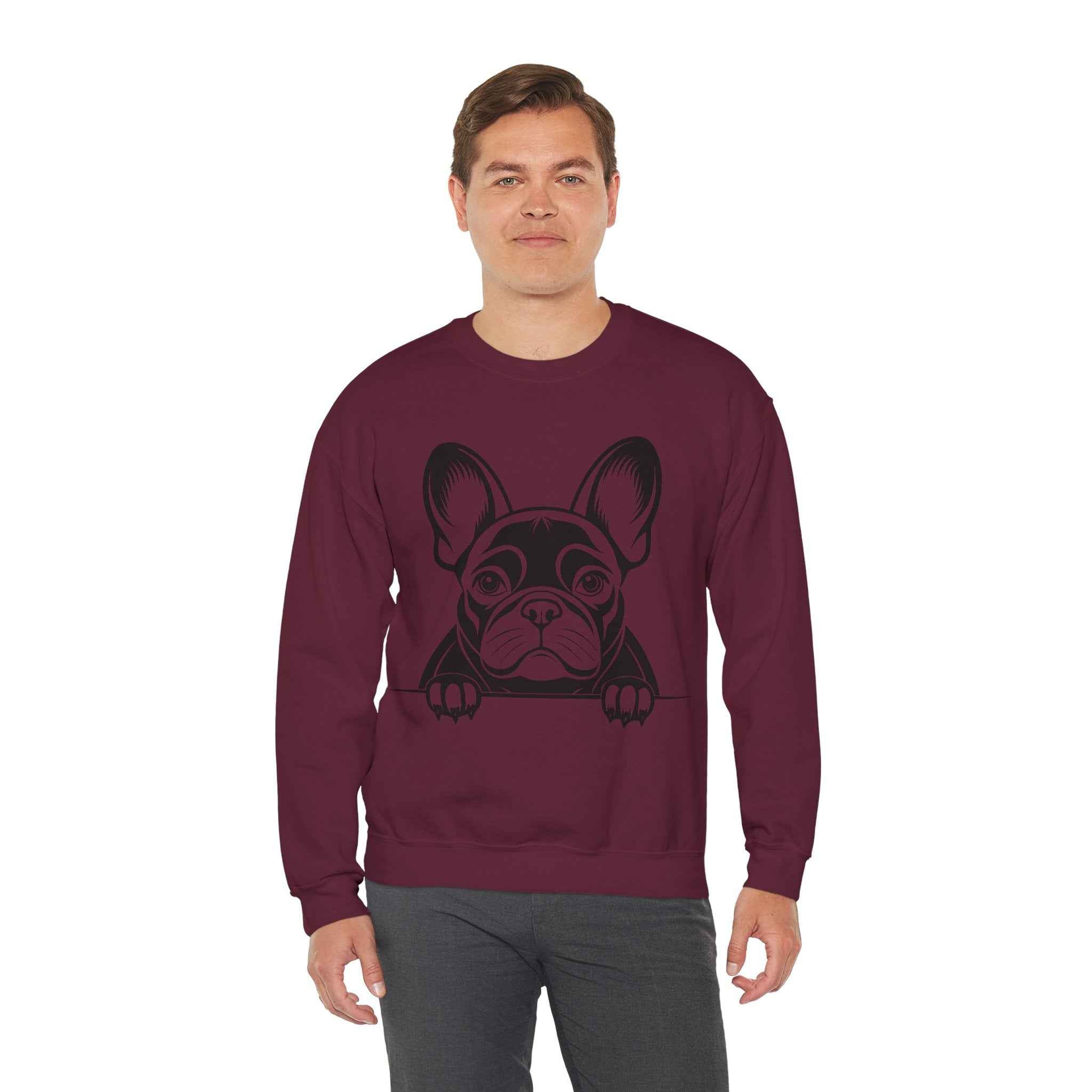 50/50 Cotton-Polyester French Bulldog Unisex Sweatshirt