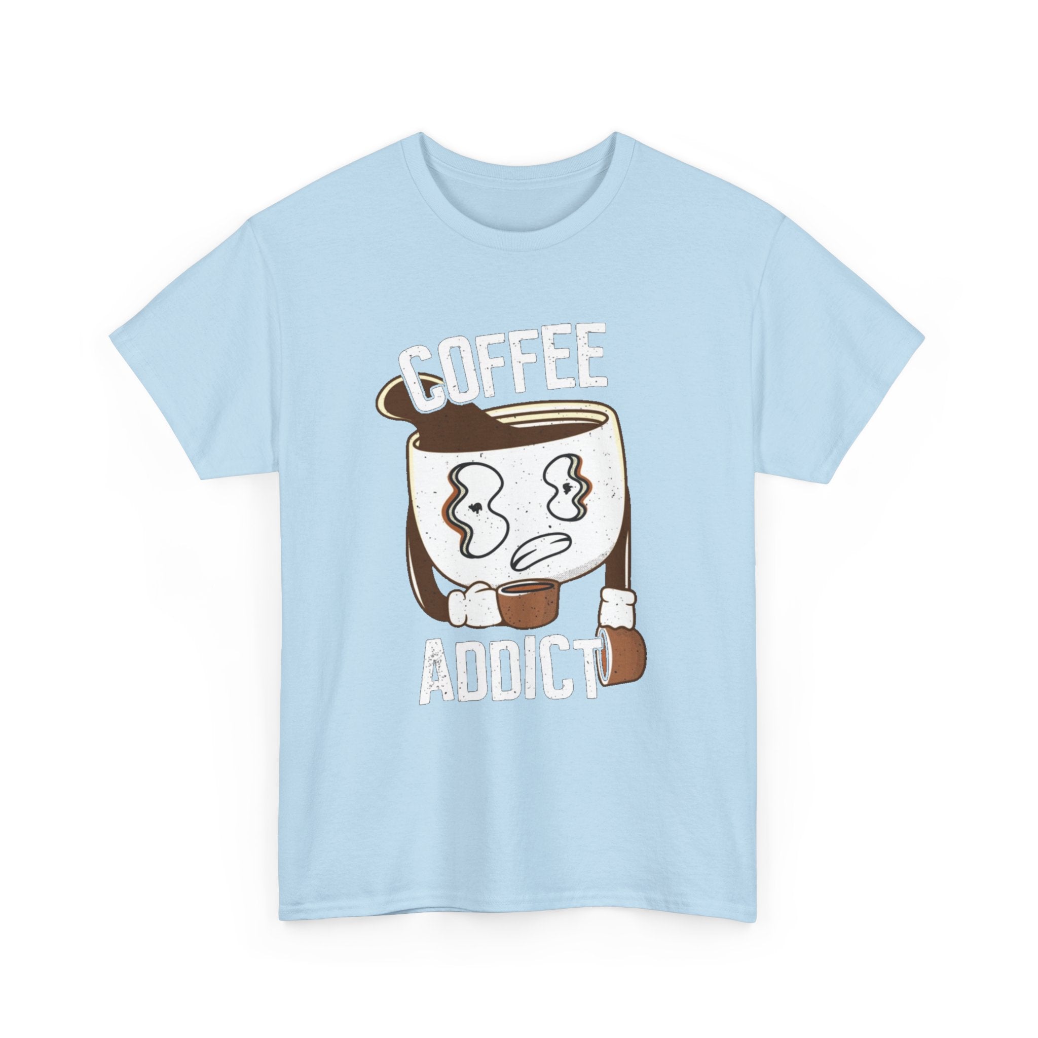 100% Cotton Coffee Addict t-shirt - ZemaStyle