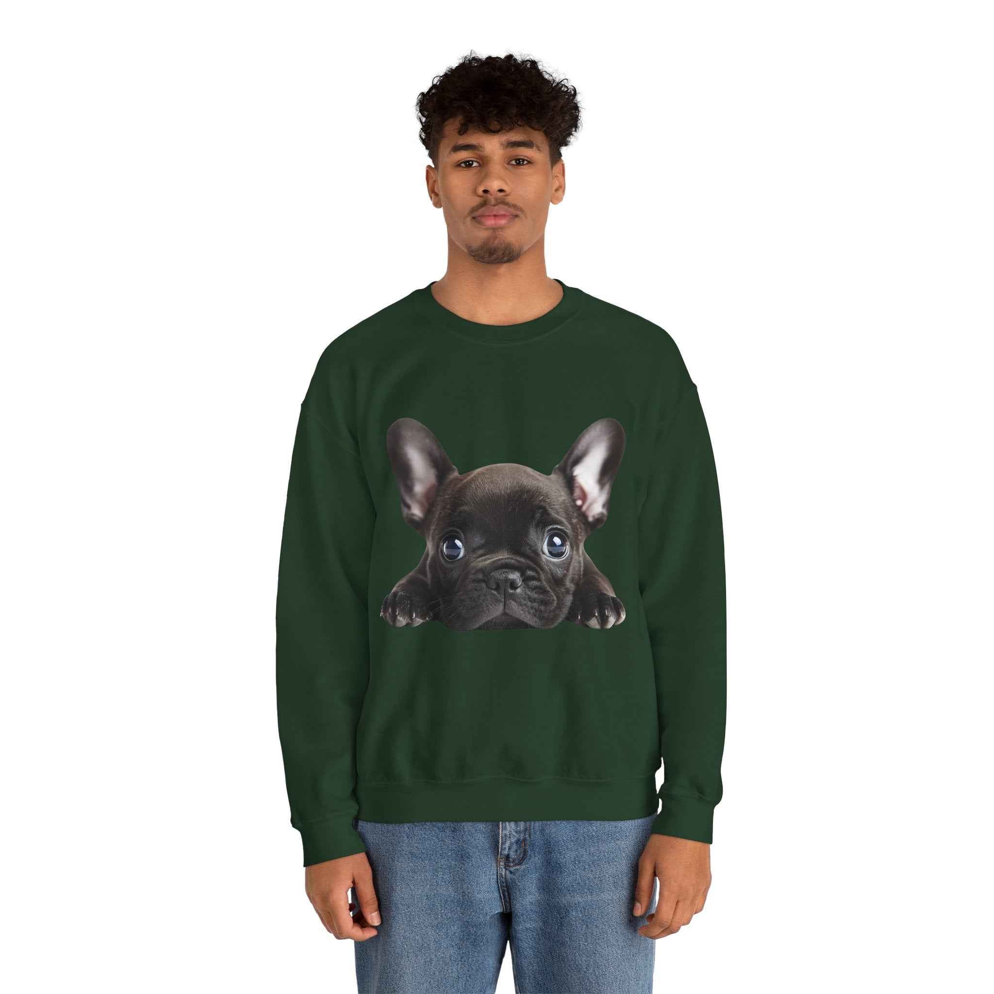 50/50 Cotton-Polyester Unisex French Bulldog Sweatshirt
