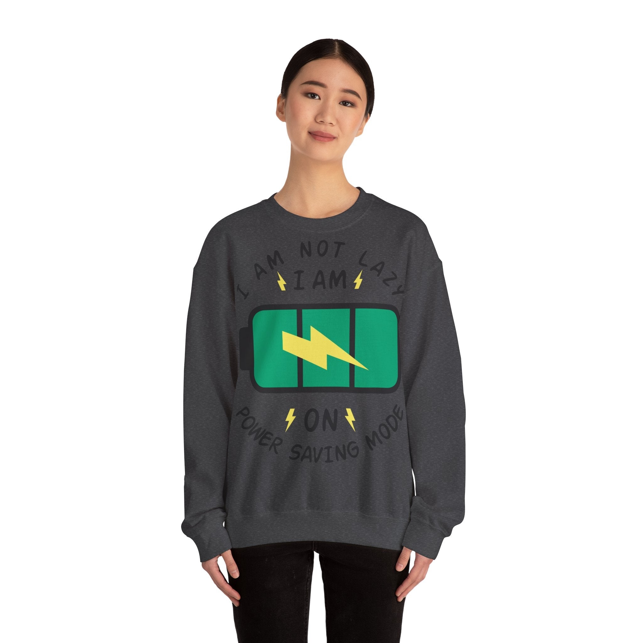 50/50 cotton-polyester Power Saving Mode Unisex Sweatshirt - ZemaStyle
