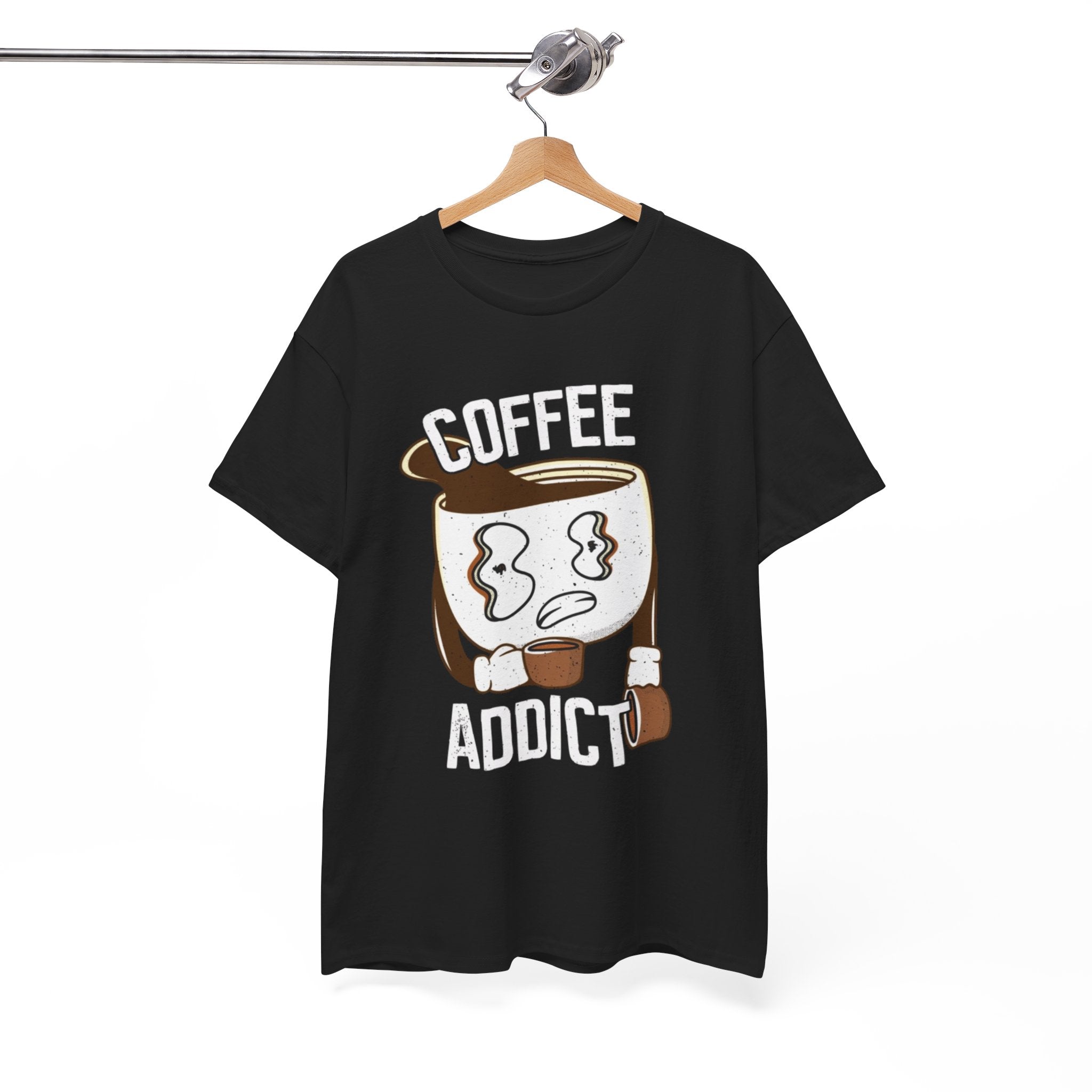 100% Cotton Coffee Addict t-shirt - ZemaStyle