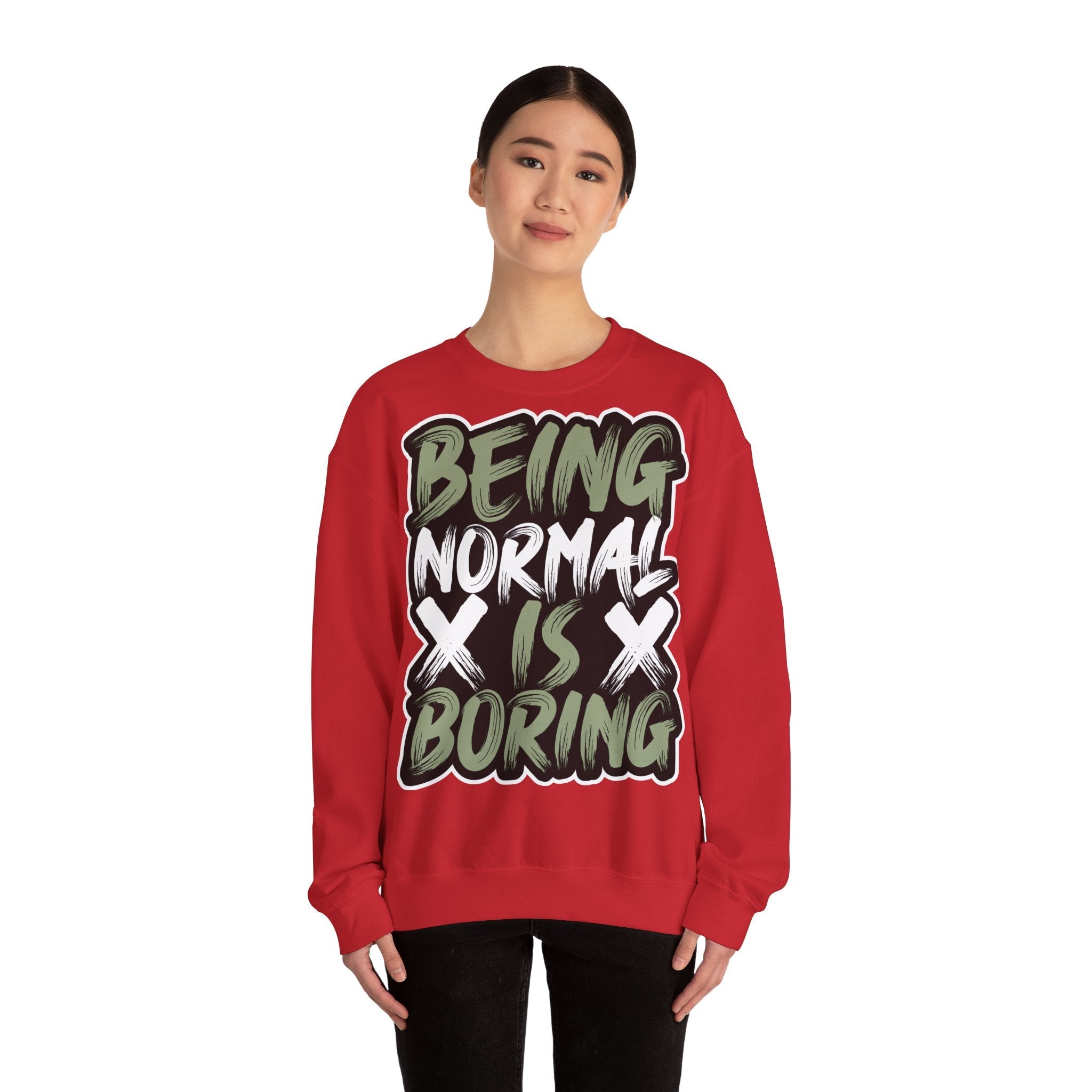 50/50 cotton-polyester Being Normal Is Boring Unisex Sweatshirt - ZemaStyle