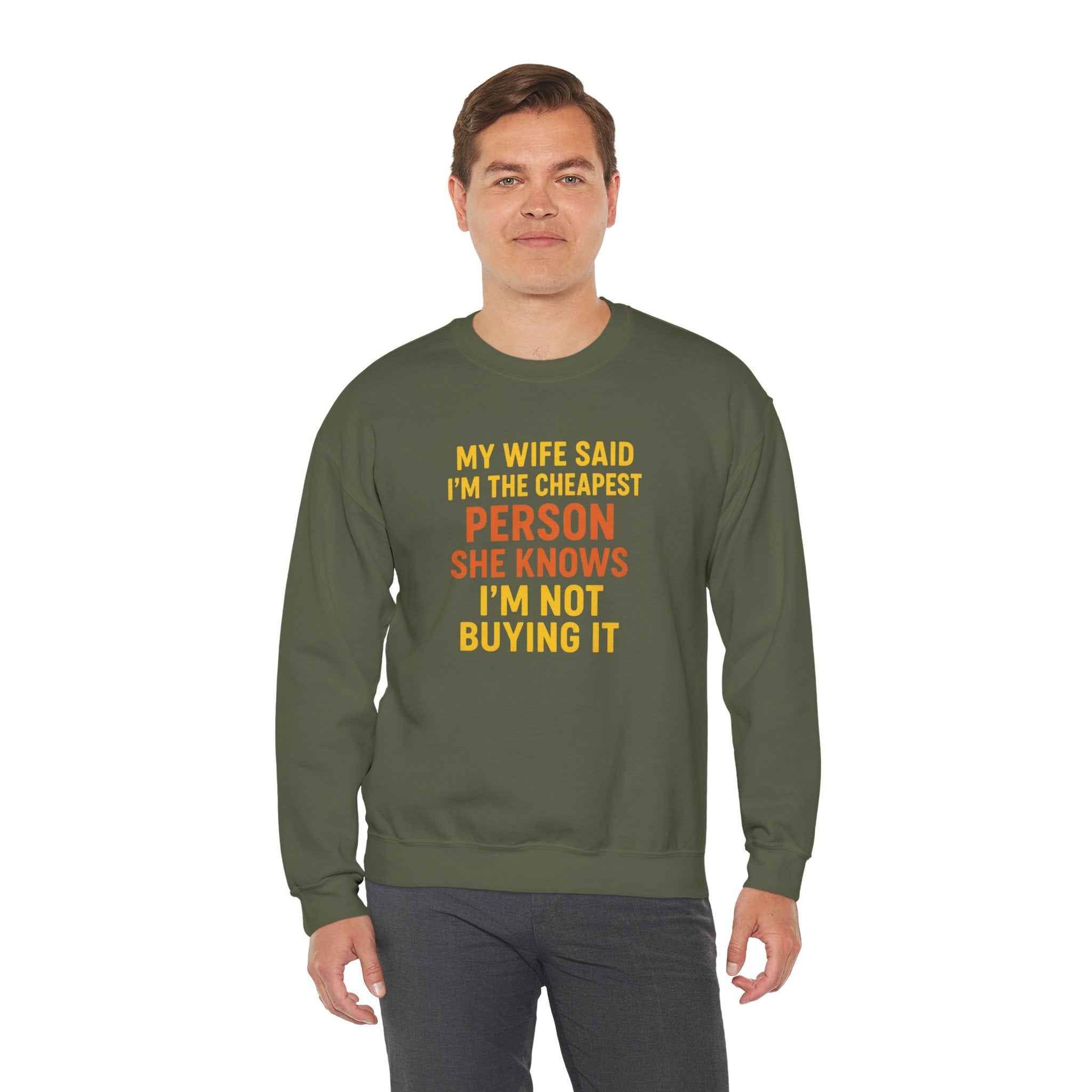 50/50 cotton-polyester Unisex Not Buying It Sweatshirt