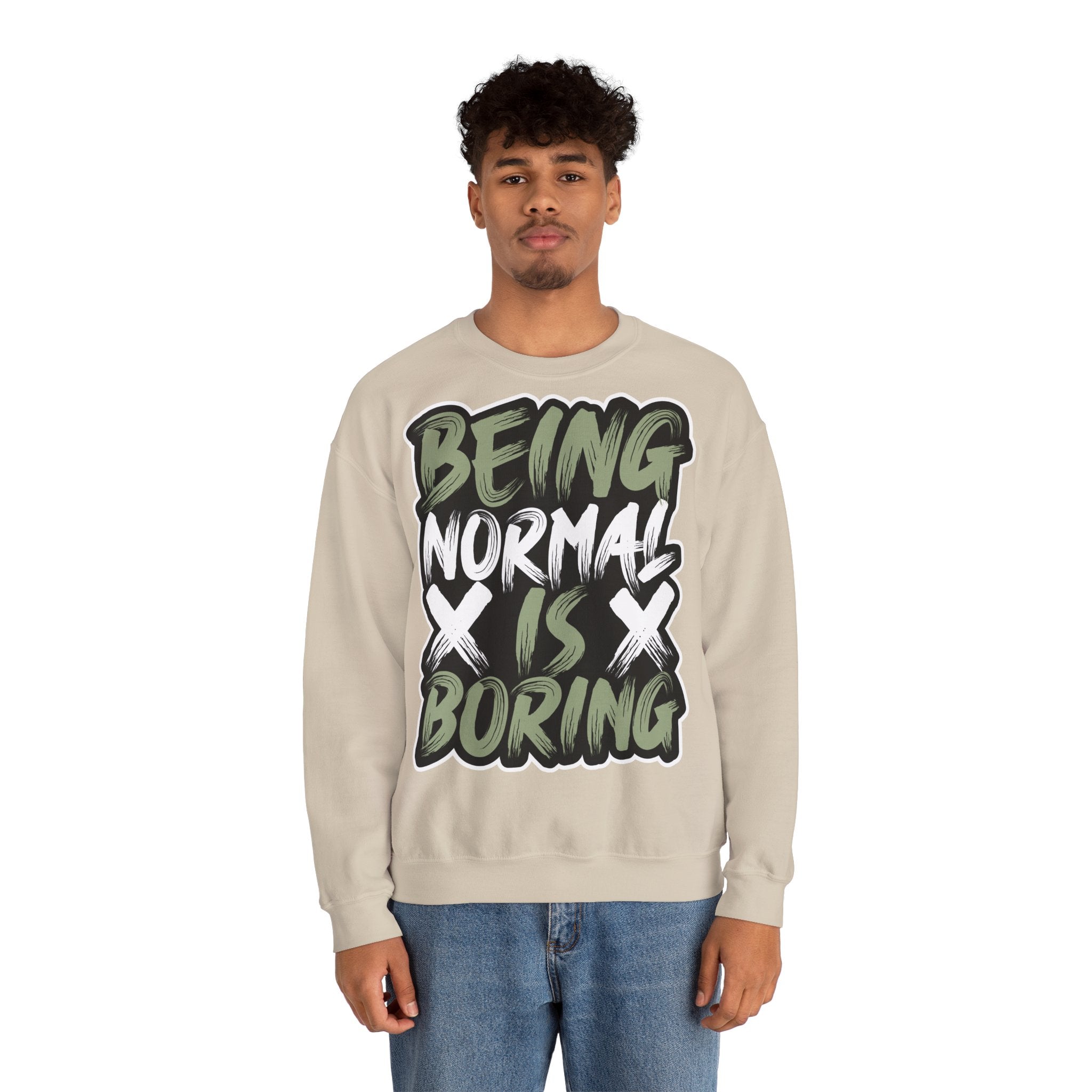 50/50 cotton-polyester Being Normal Is Boring Unisex Sweatshirt - ZemaStyle