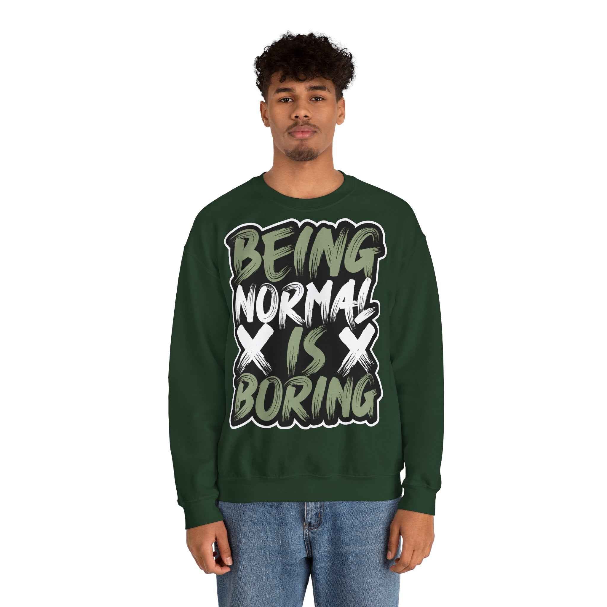 50/50 cotton-polyester Being Normal Is Boring Unisex Sweatshirt