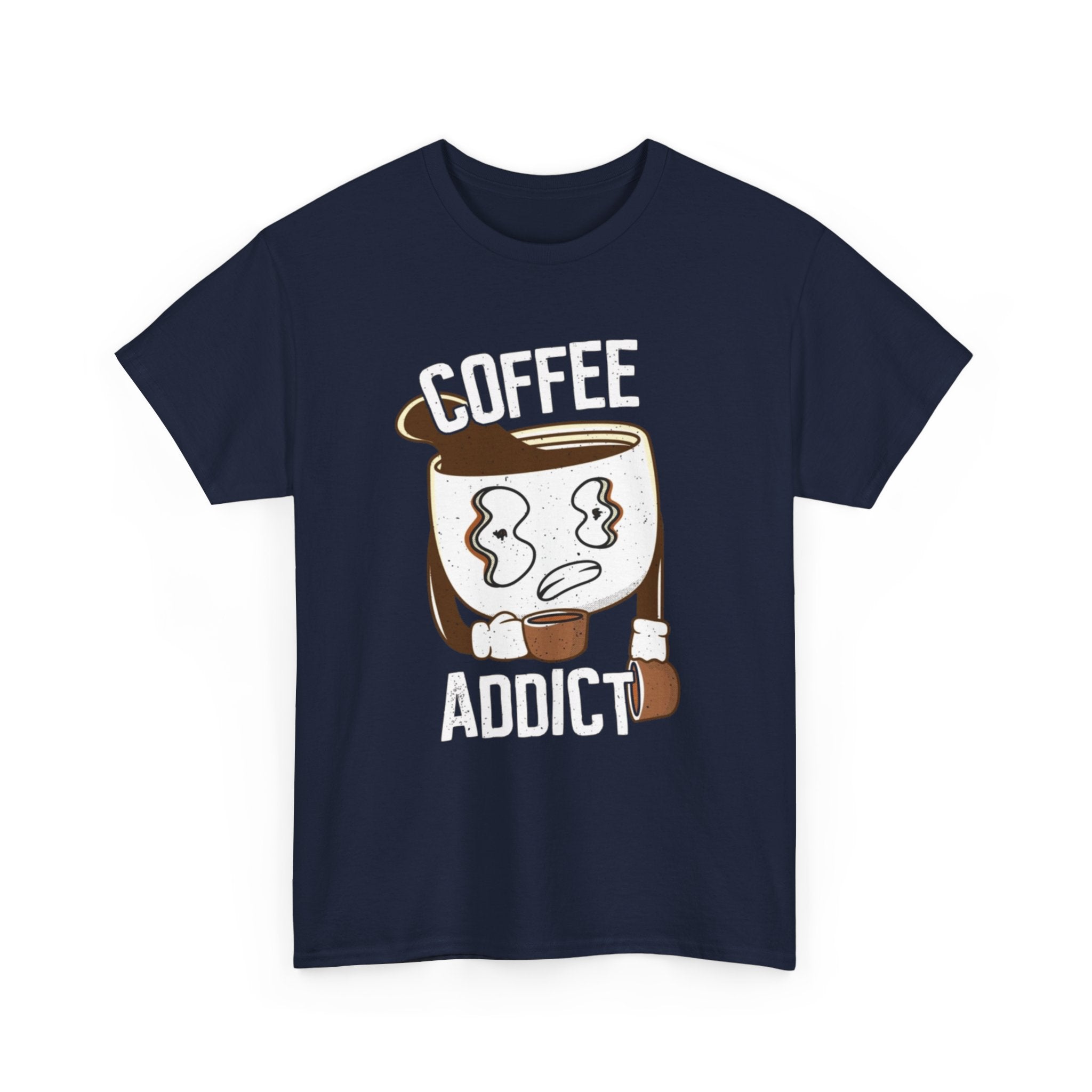 100% Cotton Coffee Addict t-shirt - ZemaStyle
