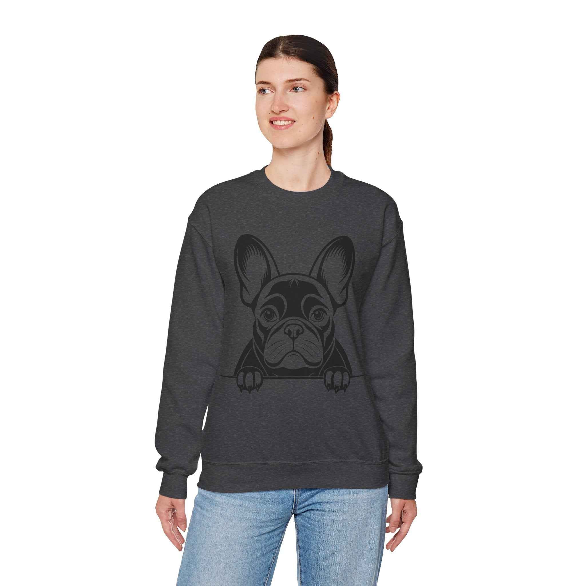 50/50 Cotton-Polyester French Bulldog Unisex Sweatshirt