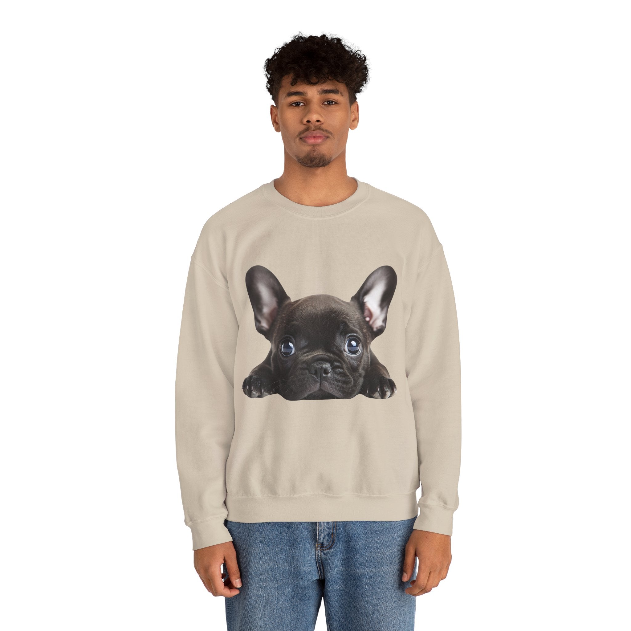 50/50 Cotton-Polyester Unisex French Bulldog Sweatshirt - ZemaStyle