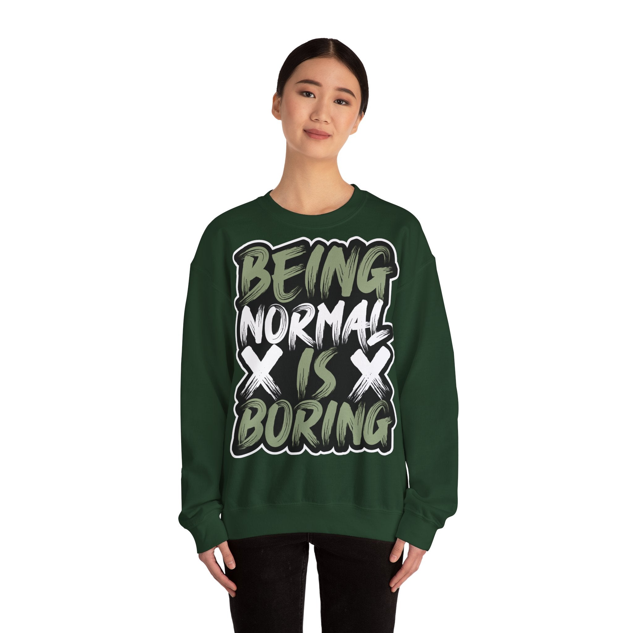 50/50 cotton-polyester Being Normal Is Boring Unisex Sweatshirt - ZemaStyle