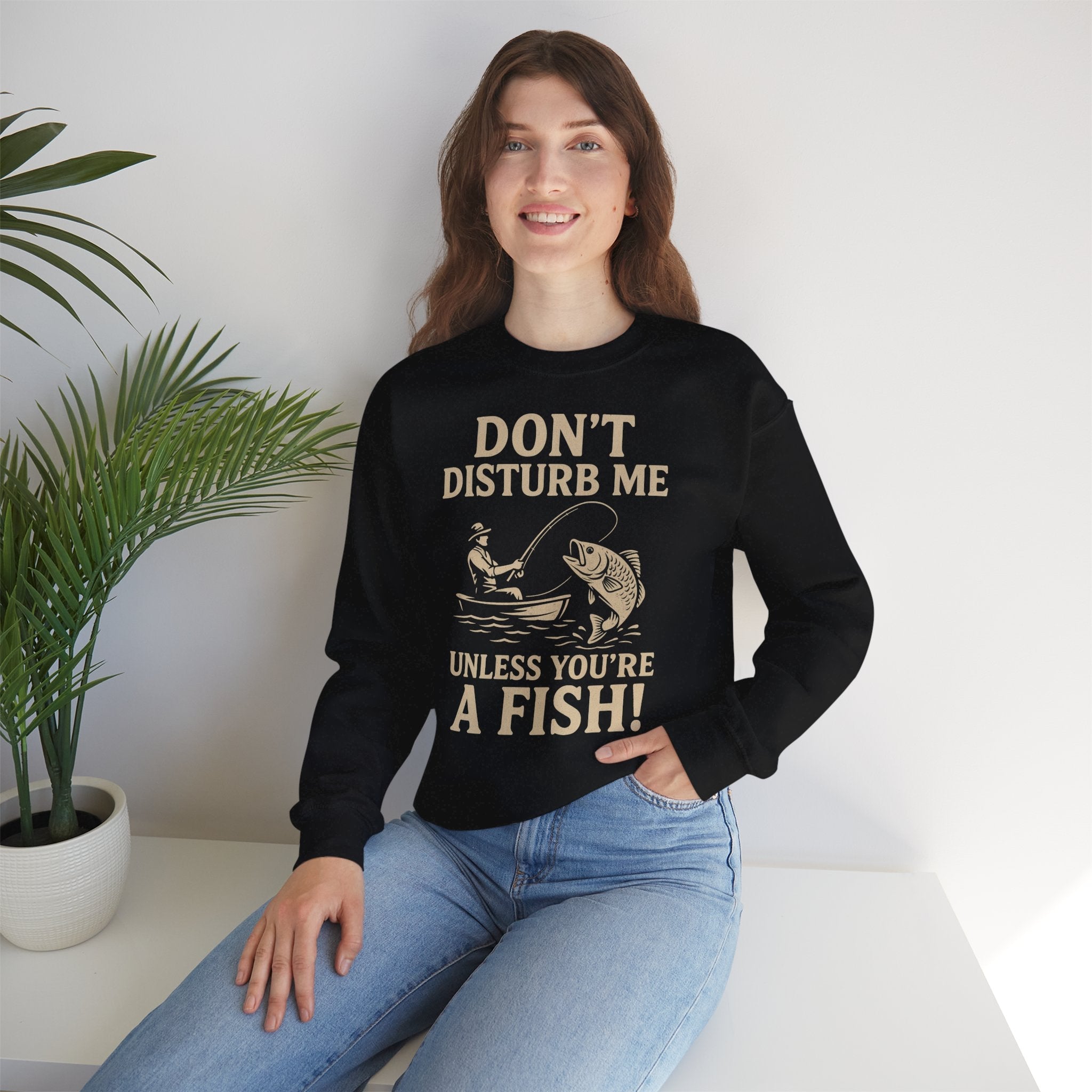 50/50 cotton-polyester Don't Disturb Me Unisex Sweatshirt - ZemaStyle