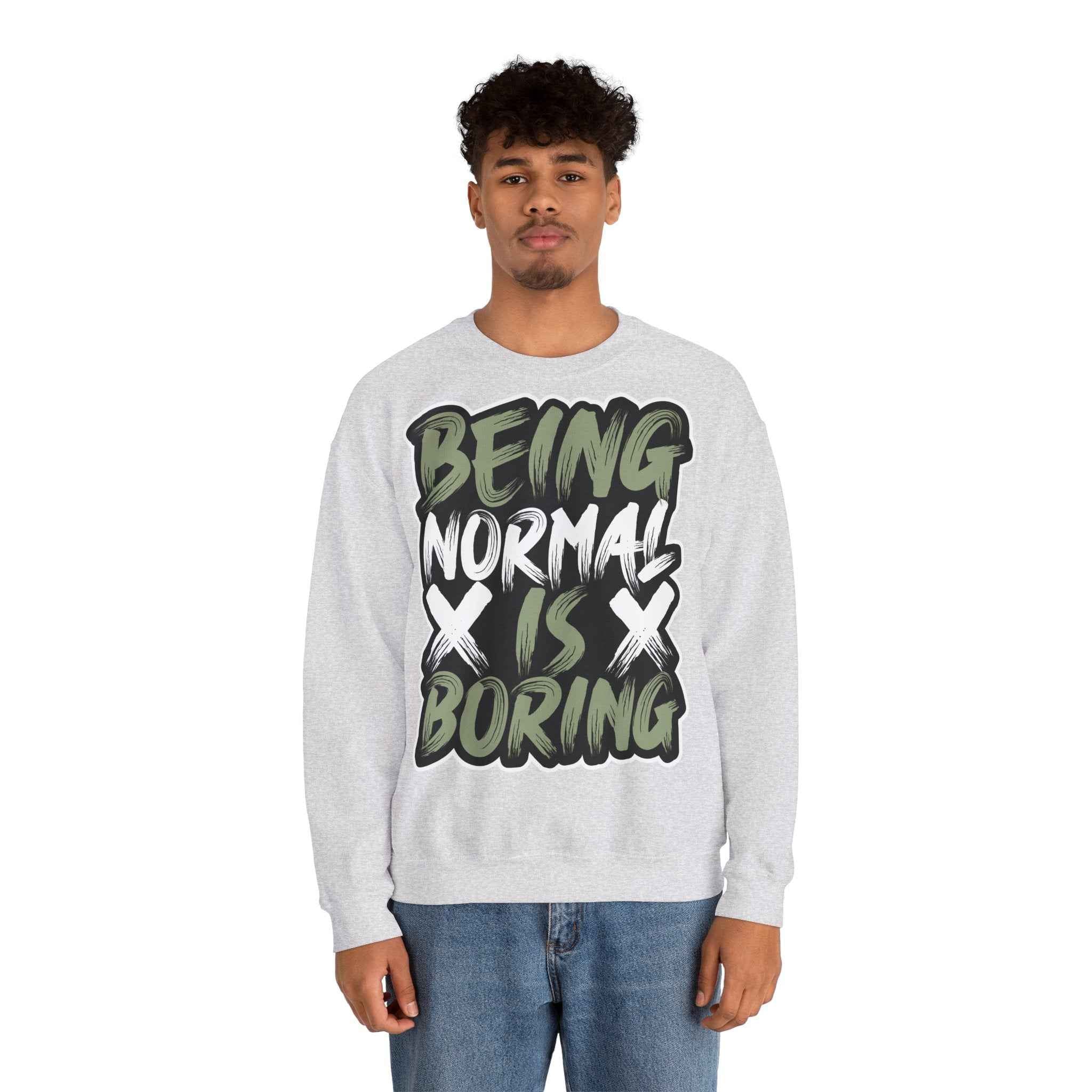 50/50 cotton-polyester Being Normal Is Boring Unisex Sweatshirt - ZemaStyle