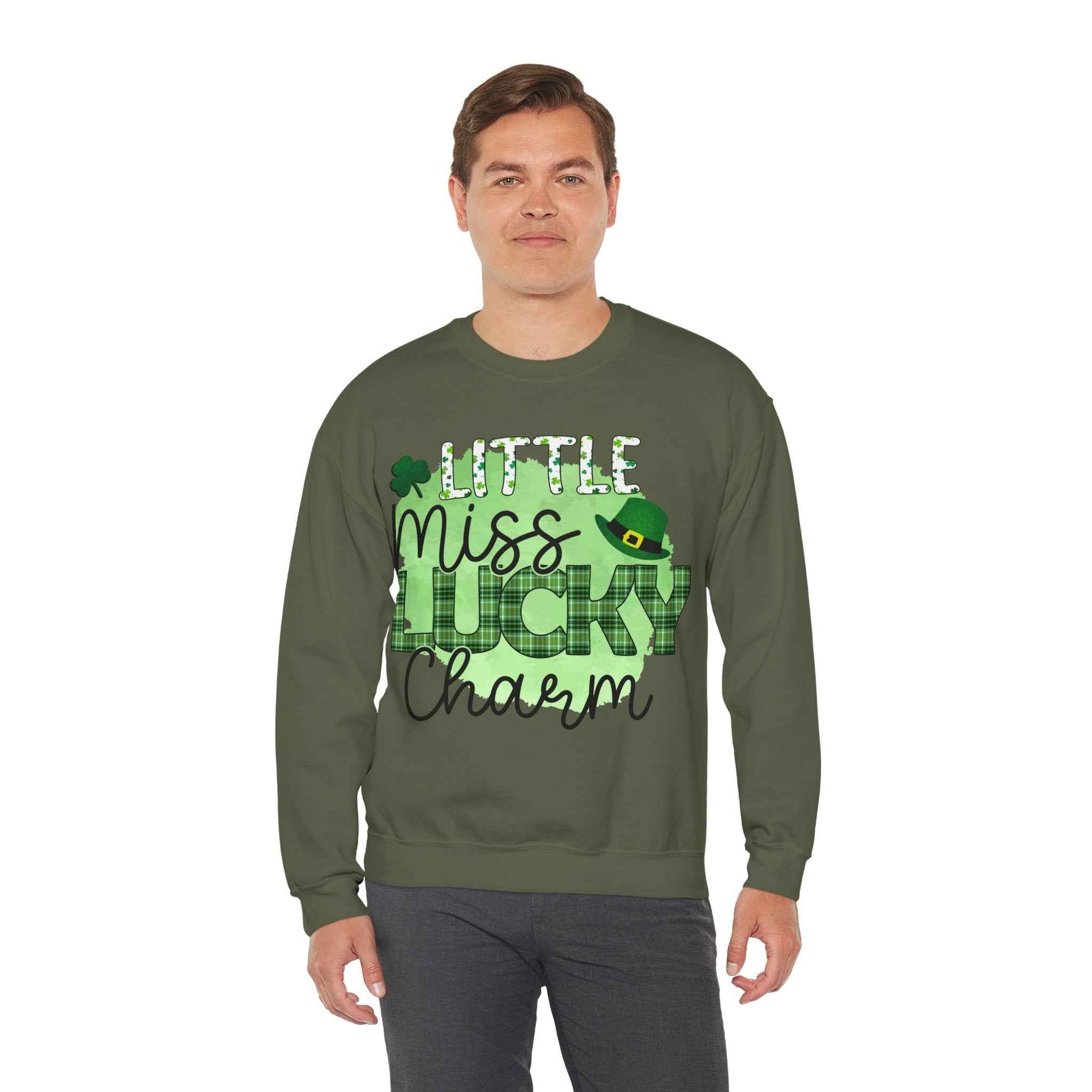 50/50 cotton-polyester Lucky Charm Unisex Sweatshirt - ZemaStyle