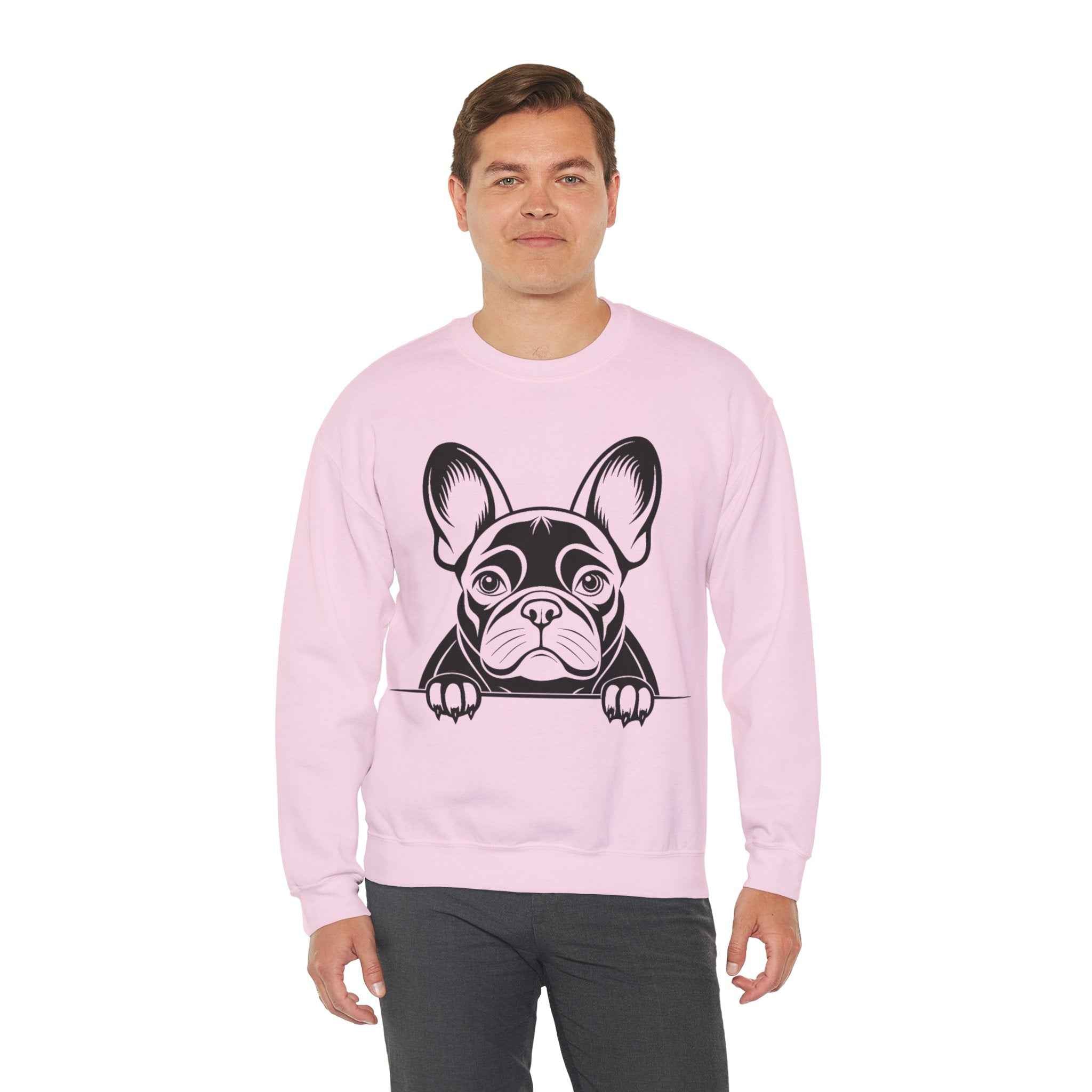 50/50 Cotton-Polyester French Bulldog Unisex Sweatshirt - ZemaStyle