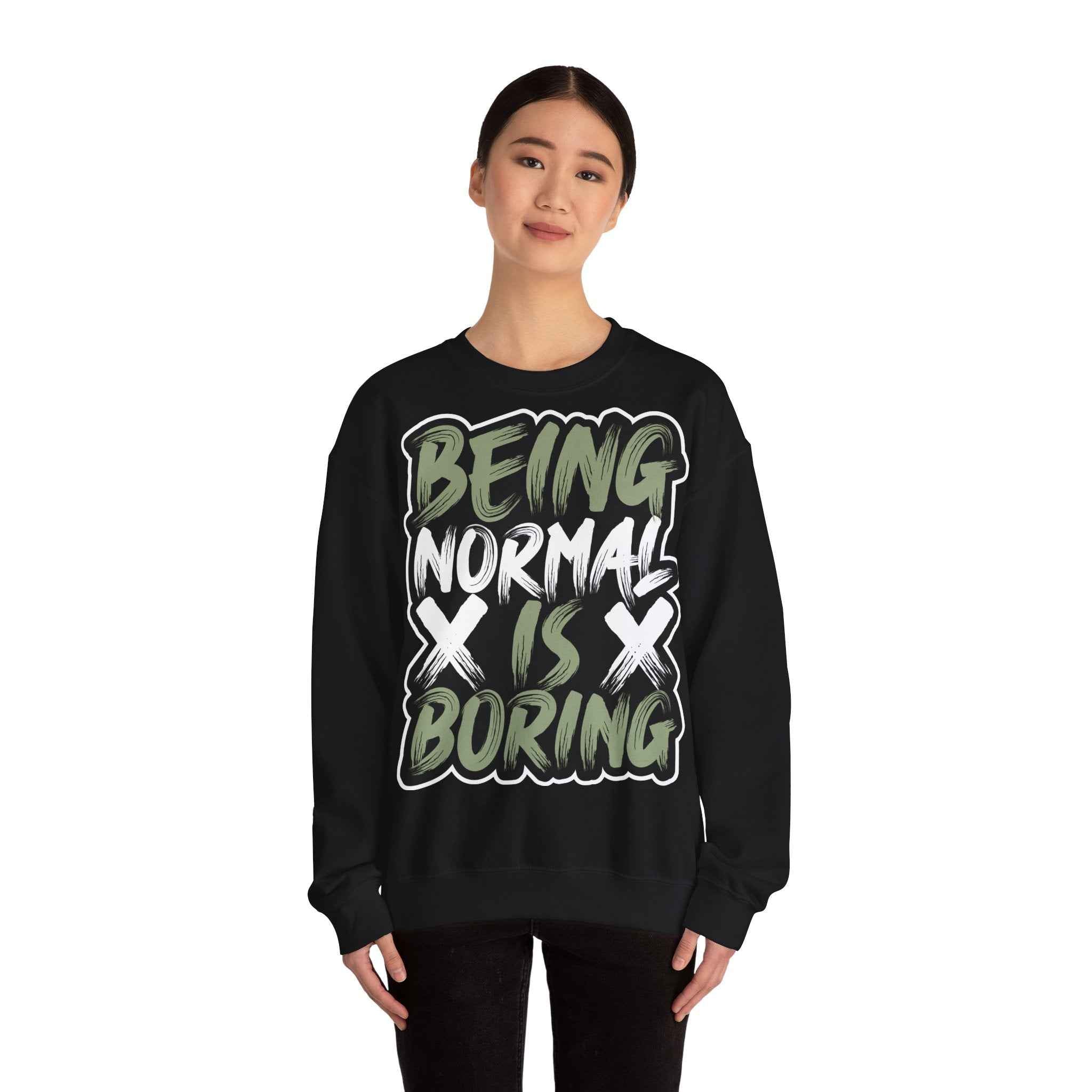 50/50 cotton-polyester Being Normal Is Boring Unisex Sweatshirt - ZemaStyle