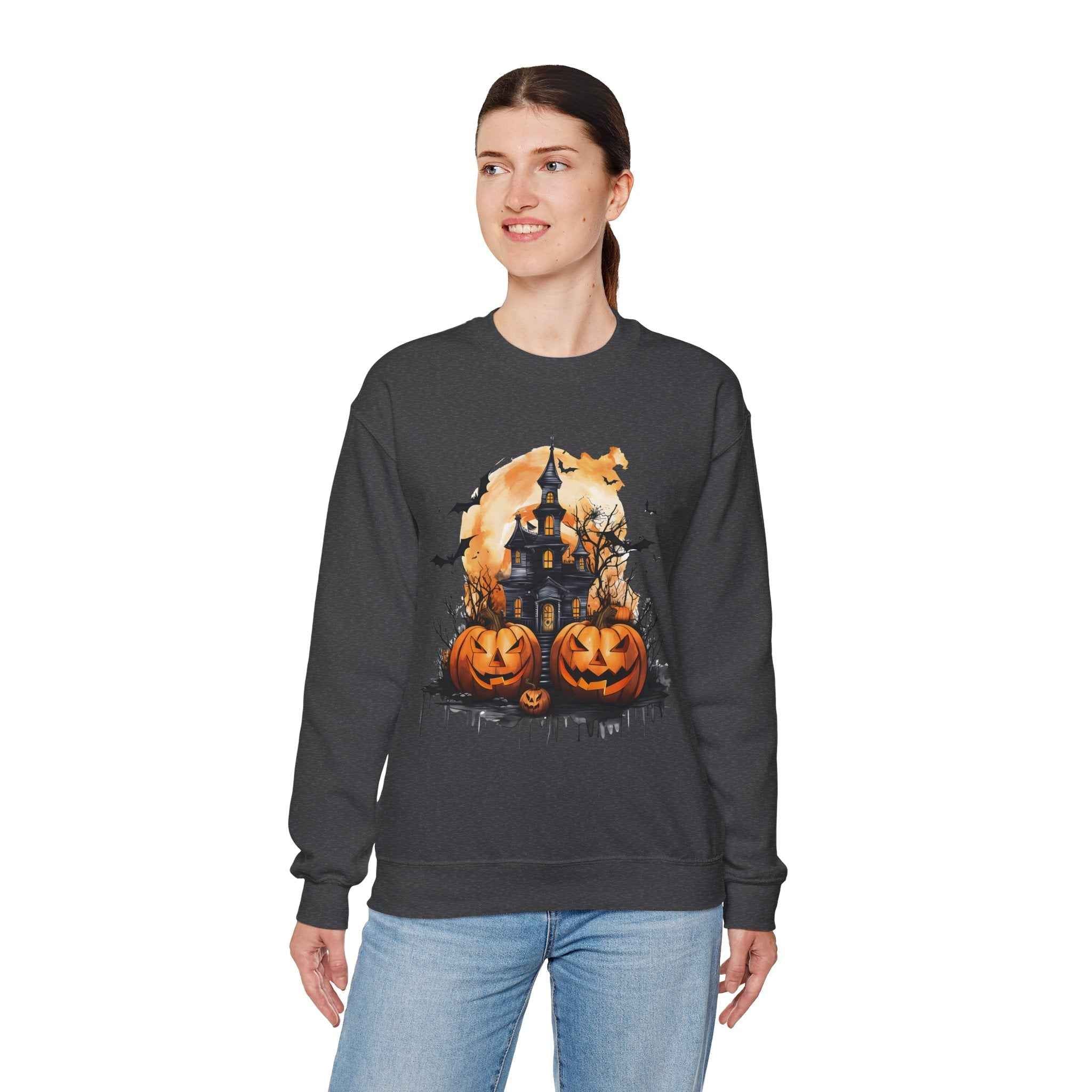 50/50 cotton-polyester Halloween Unisex Sweatshirt - ZemaStyle