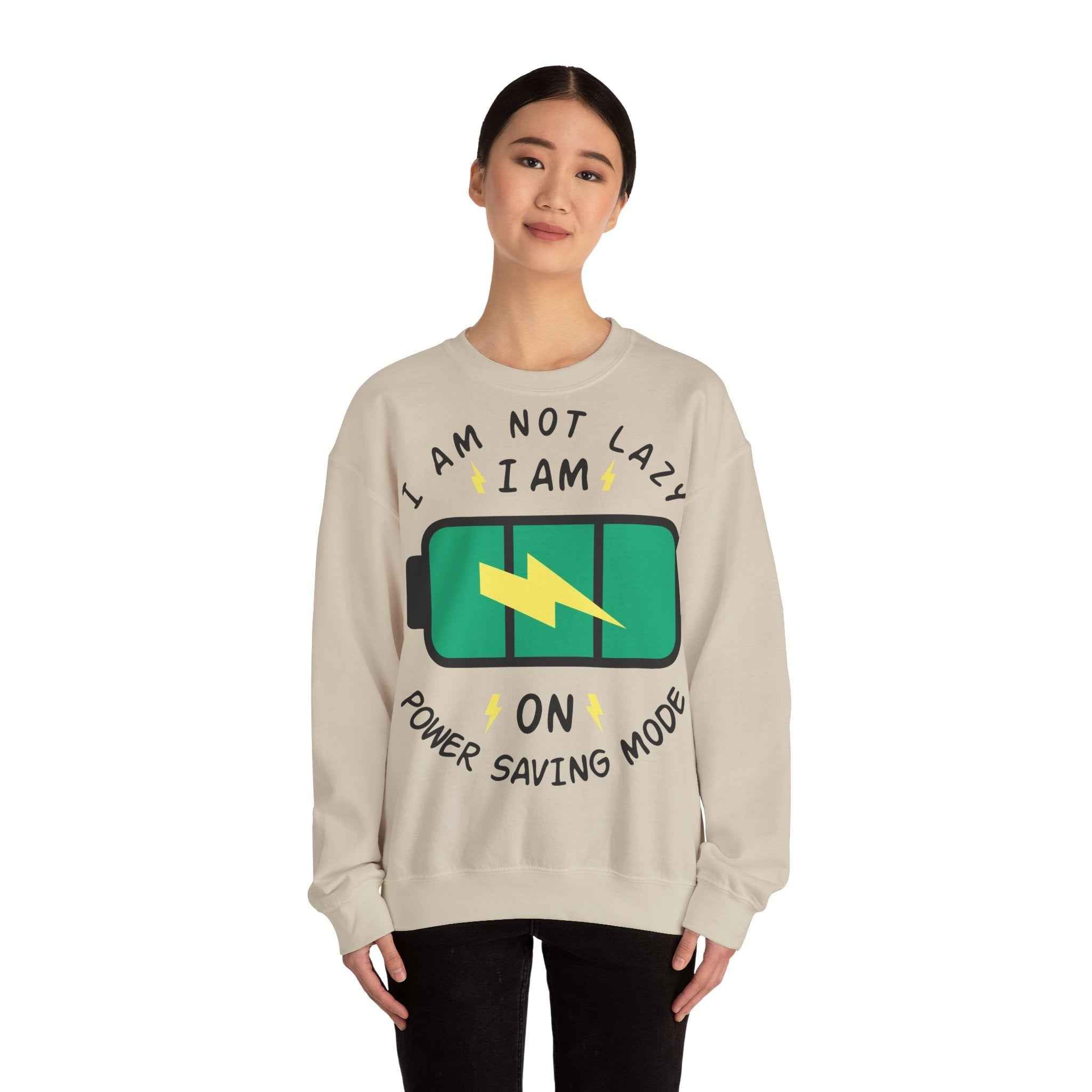 50/50 cotton-polyester Power Saving Mode Unisex Sweatshirt - ZemaStyle