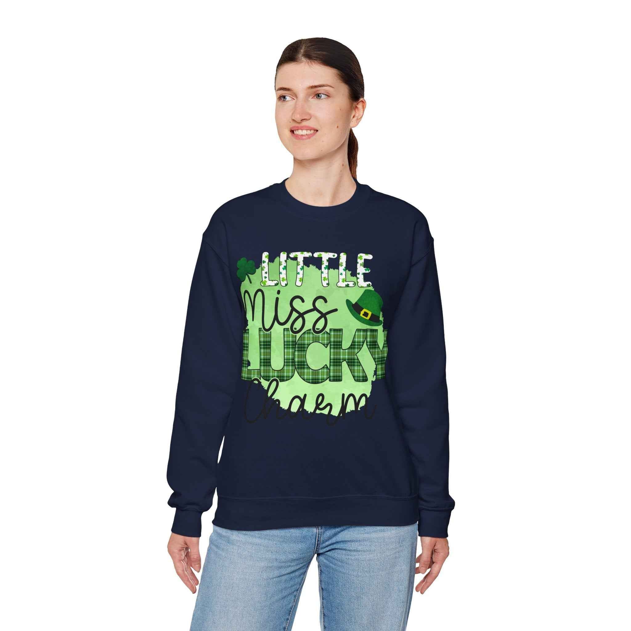 50/50 cotton-polyester Lucky Charm Unisex Sweatshirt - ZemaStyle