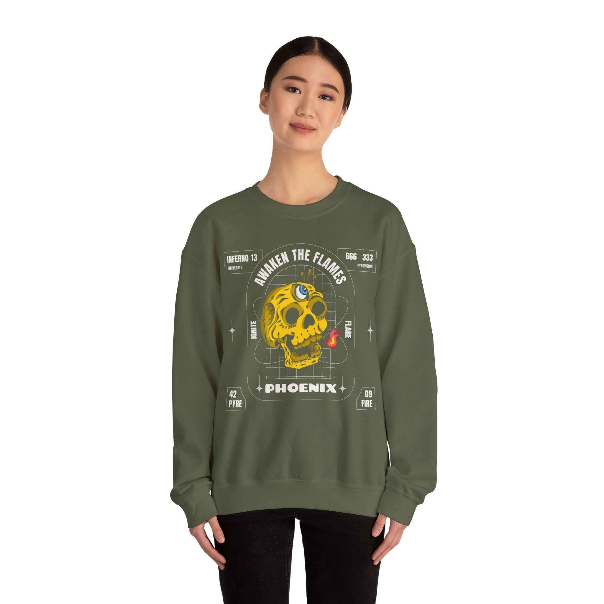 50/50 cotton-polyester Phoenix Unisex Sweatshirt - ZemaStyle