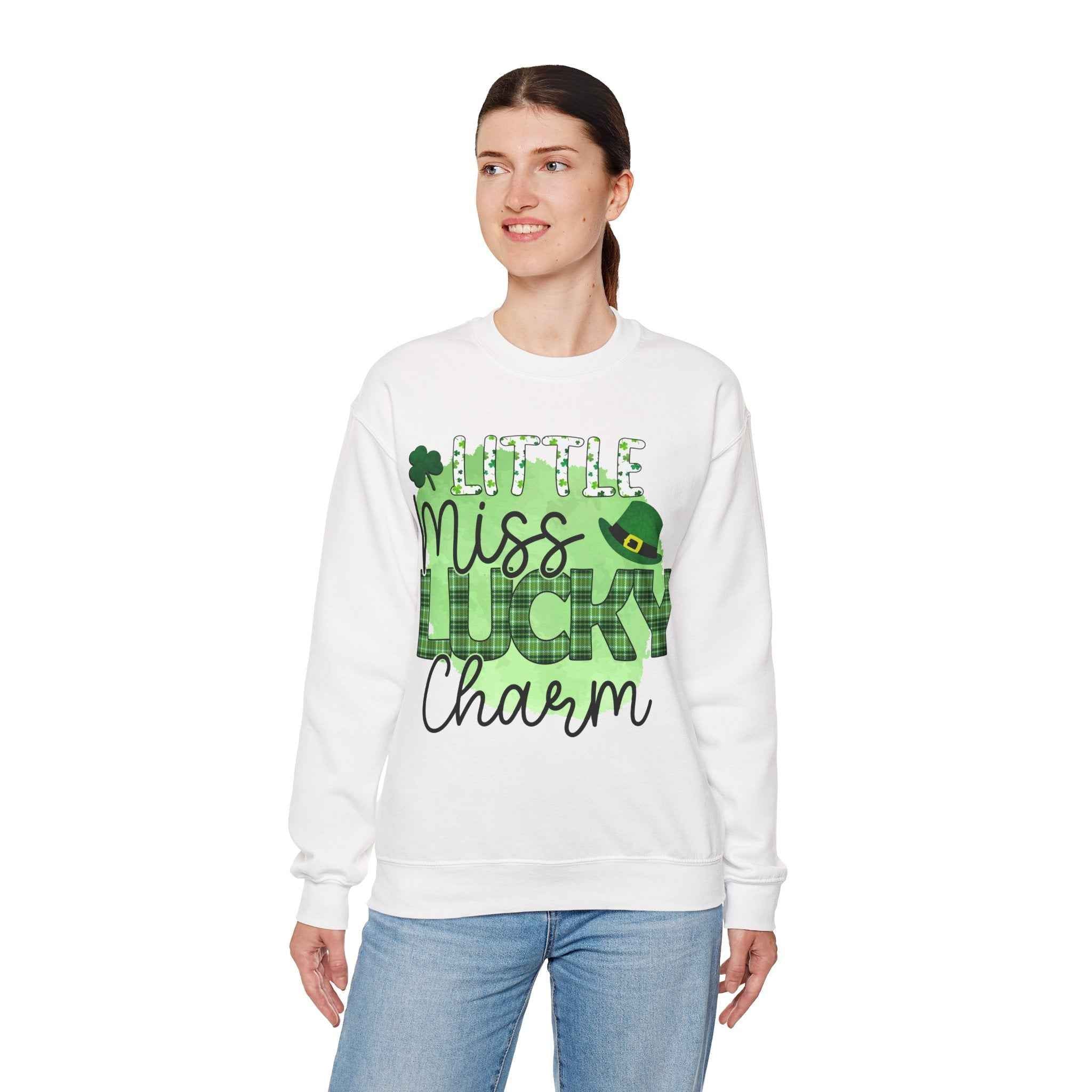 50/50 cotton-polyester Lucky Charm Unisex Sweatshirt - ZemaStyle