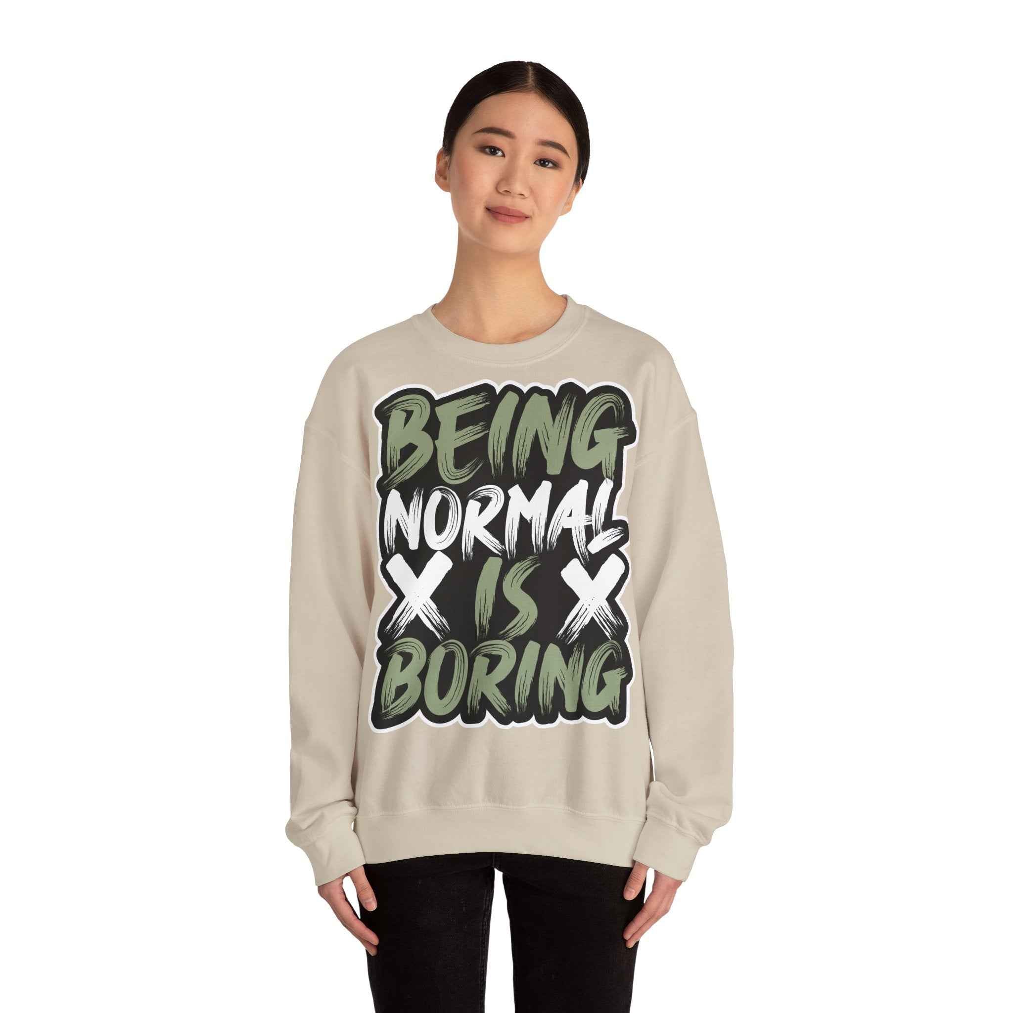50/50 cotton-polyester Being Normal Is Boring Unisex Sweatshirt - ZemaStyle
