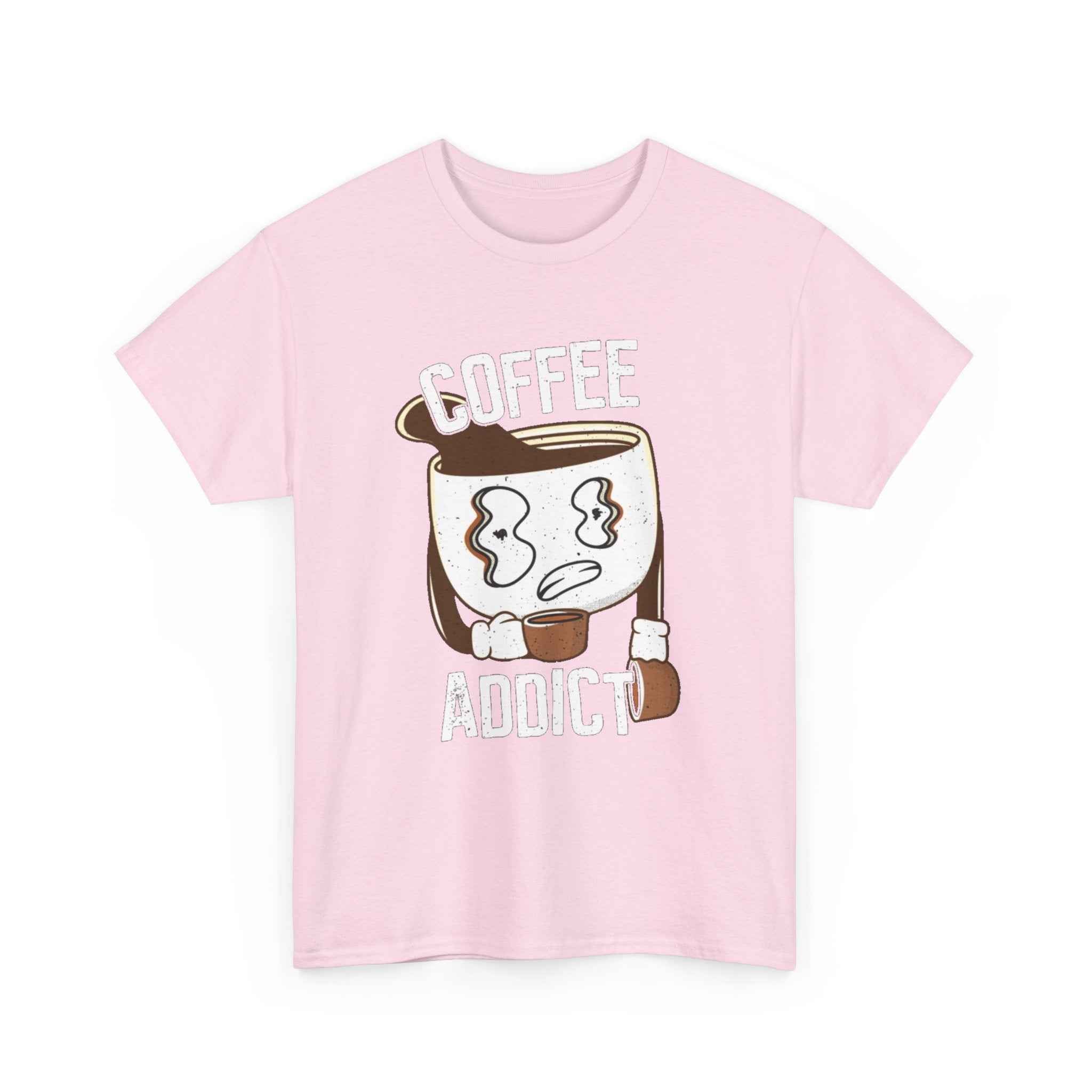 100% Cotton Coffee Addict t-shirt - ZemaStyle