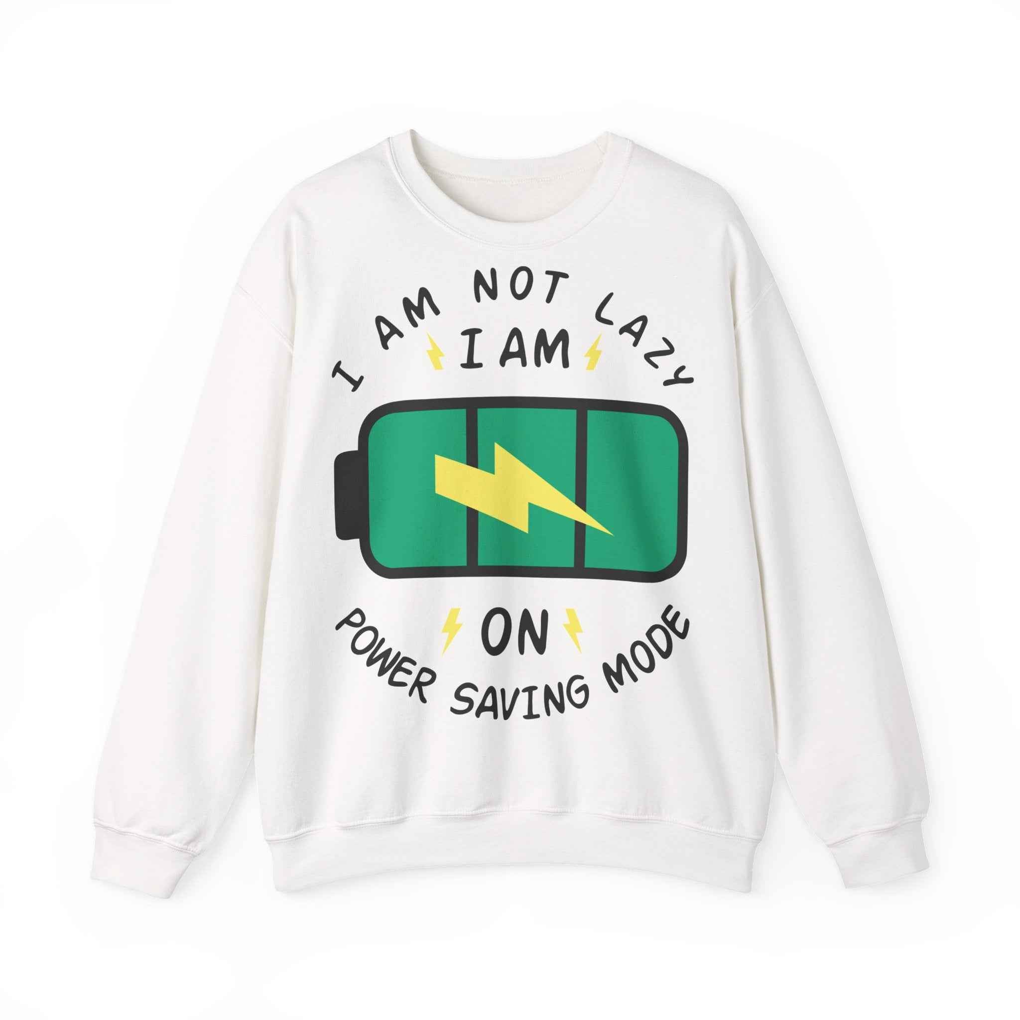 50/50 cotton-polyester Power Saving Mode Unisex Sweatshirt - ZemaStyle