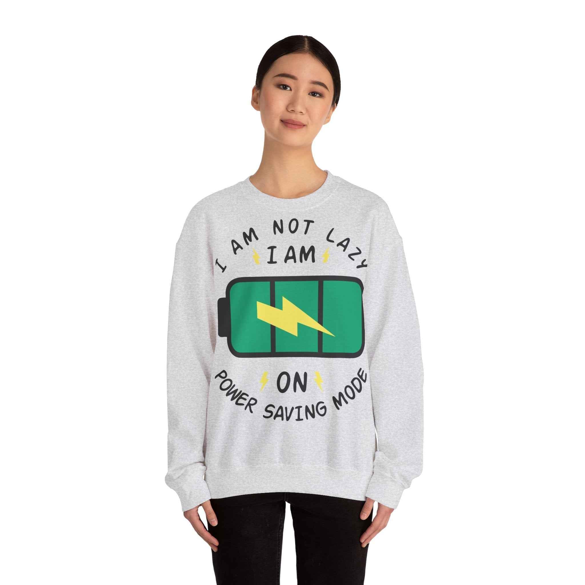 50/50 cotton-polyester Power Saving Mode Unisex Sweatshirt - ZemaStyle