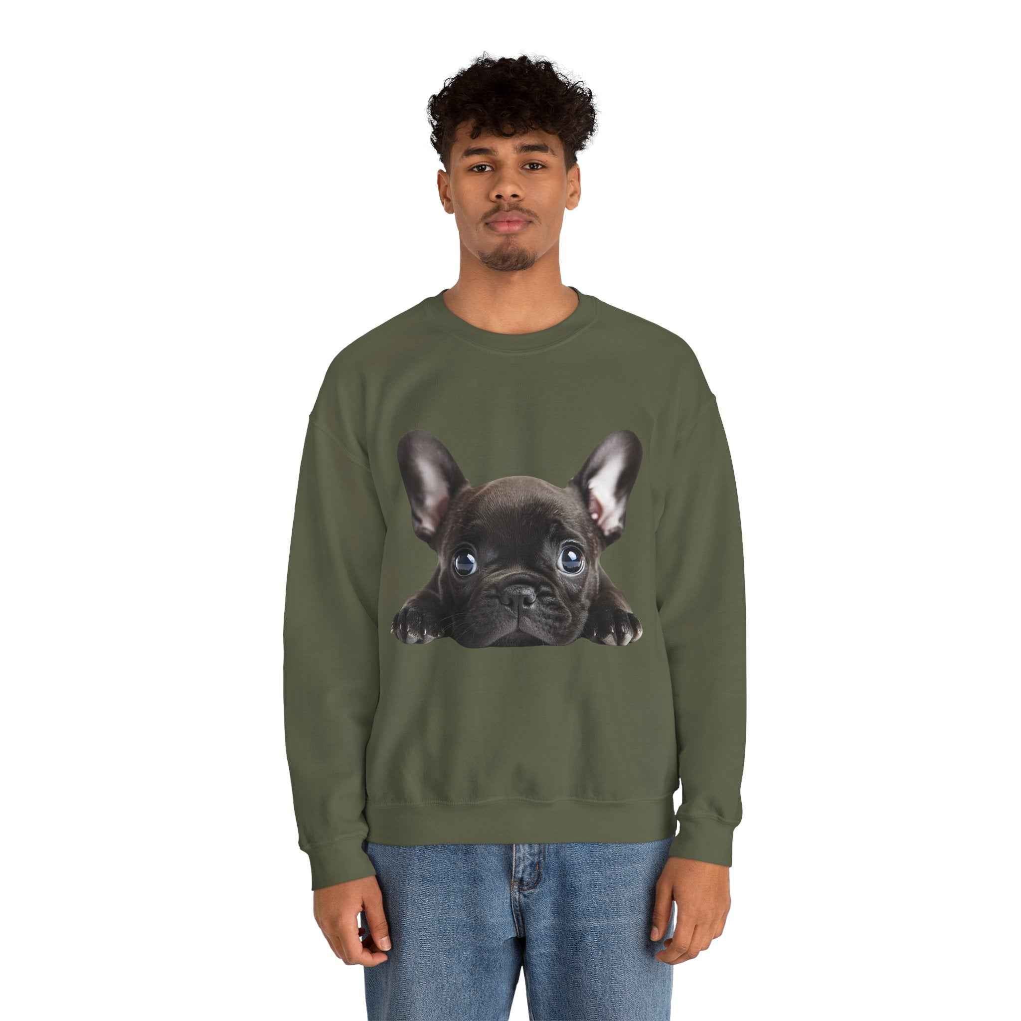 50/50 Cotton-Polyester Unisex French Bulldog Sweatshirt