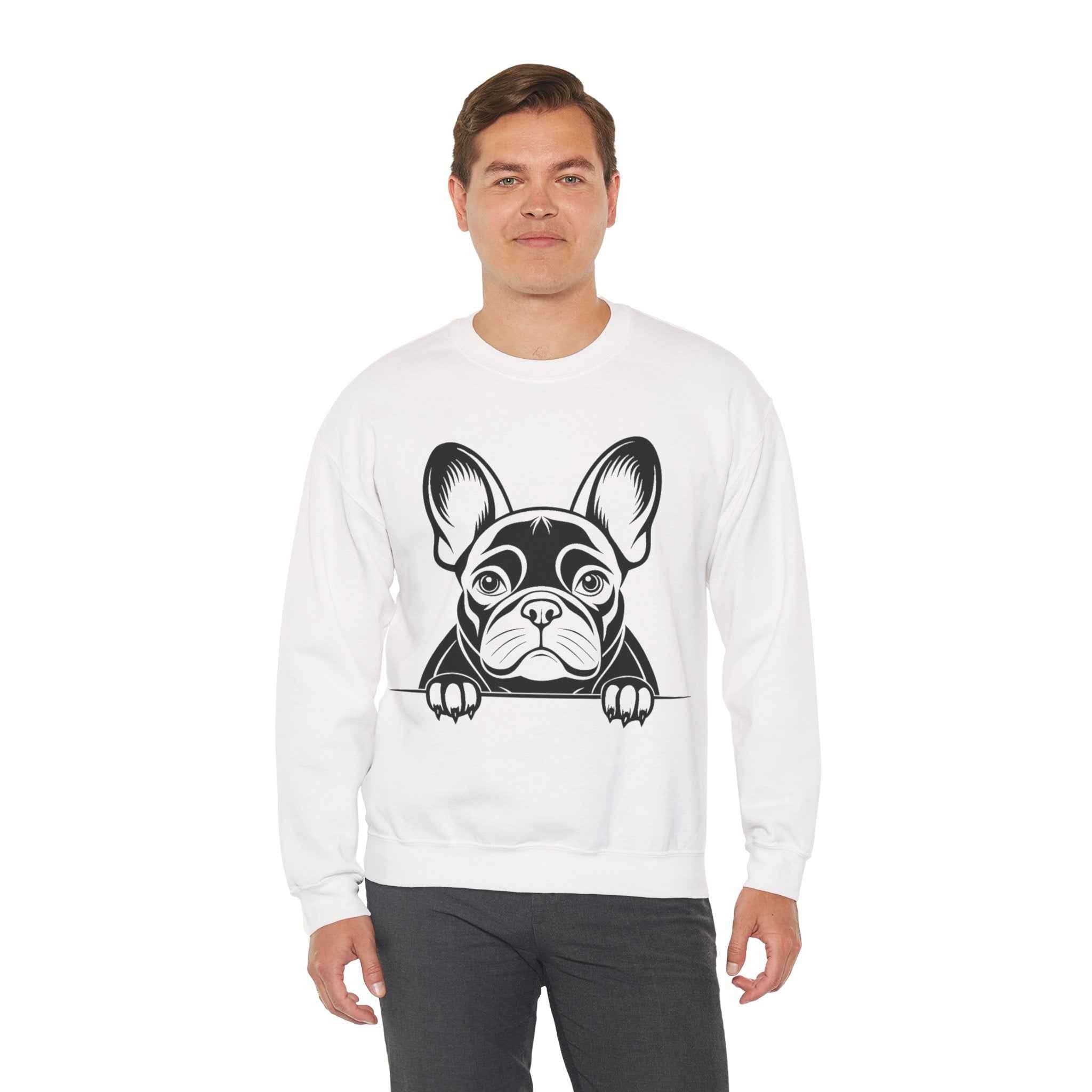 50/50 Cotton-Polyester French Bulldog Unisex Sweatshirt - ZemaStyle