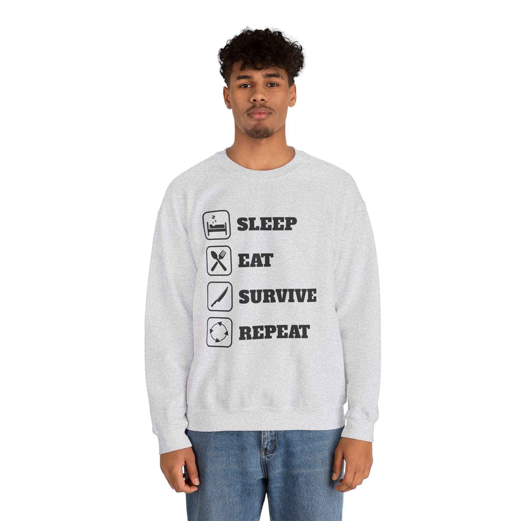 50/50 cotton-polyester SleepEatSurviveRepeat Unisex Sweatshirt