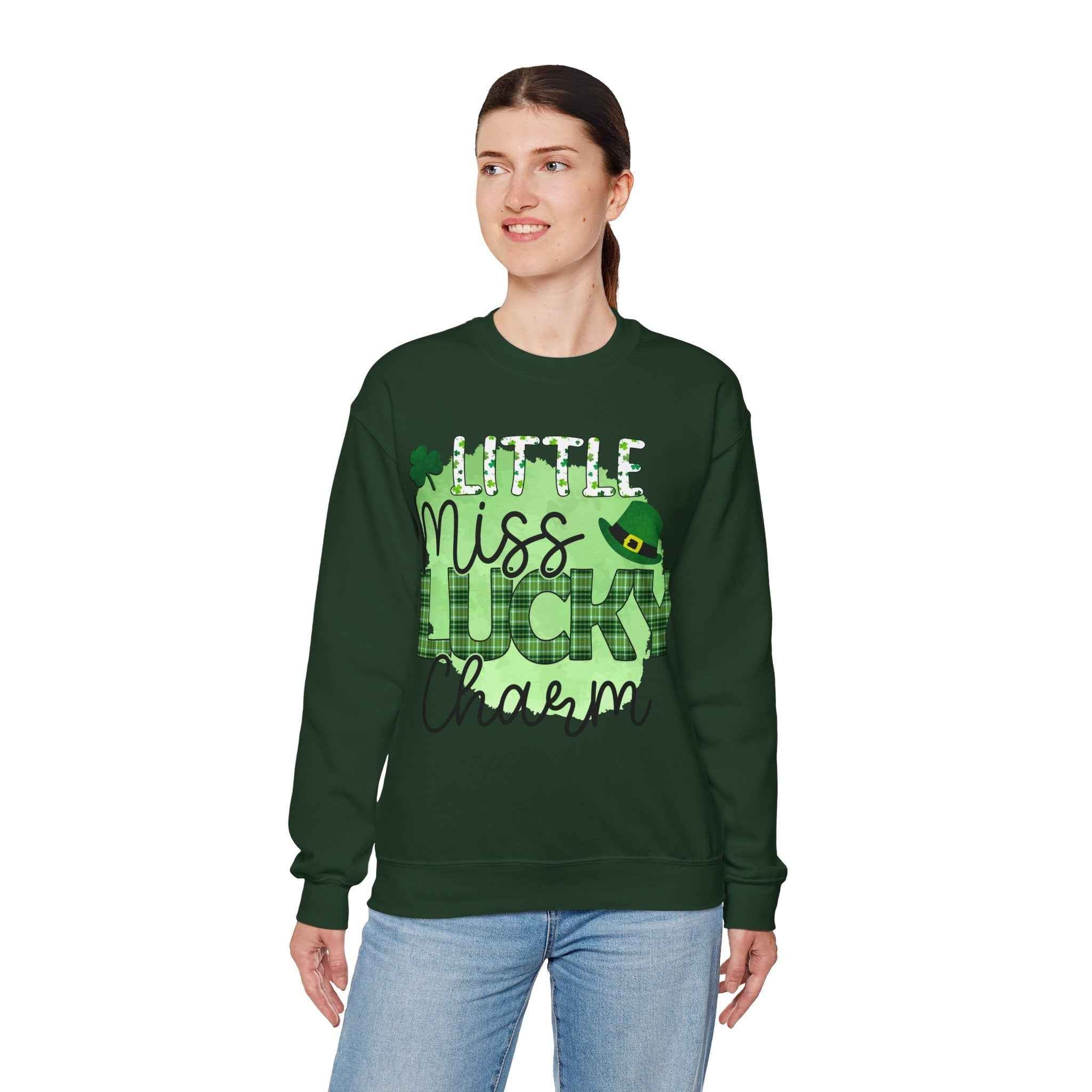 50/50 cotton-polyester Lucky Charm Unisex Sweatshirt - ZemaStyle