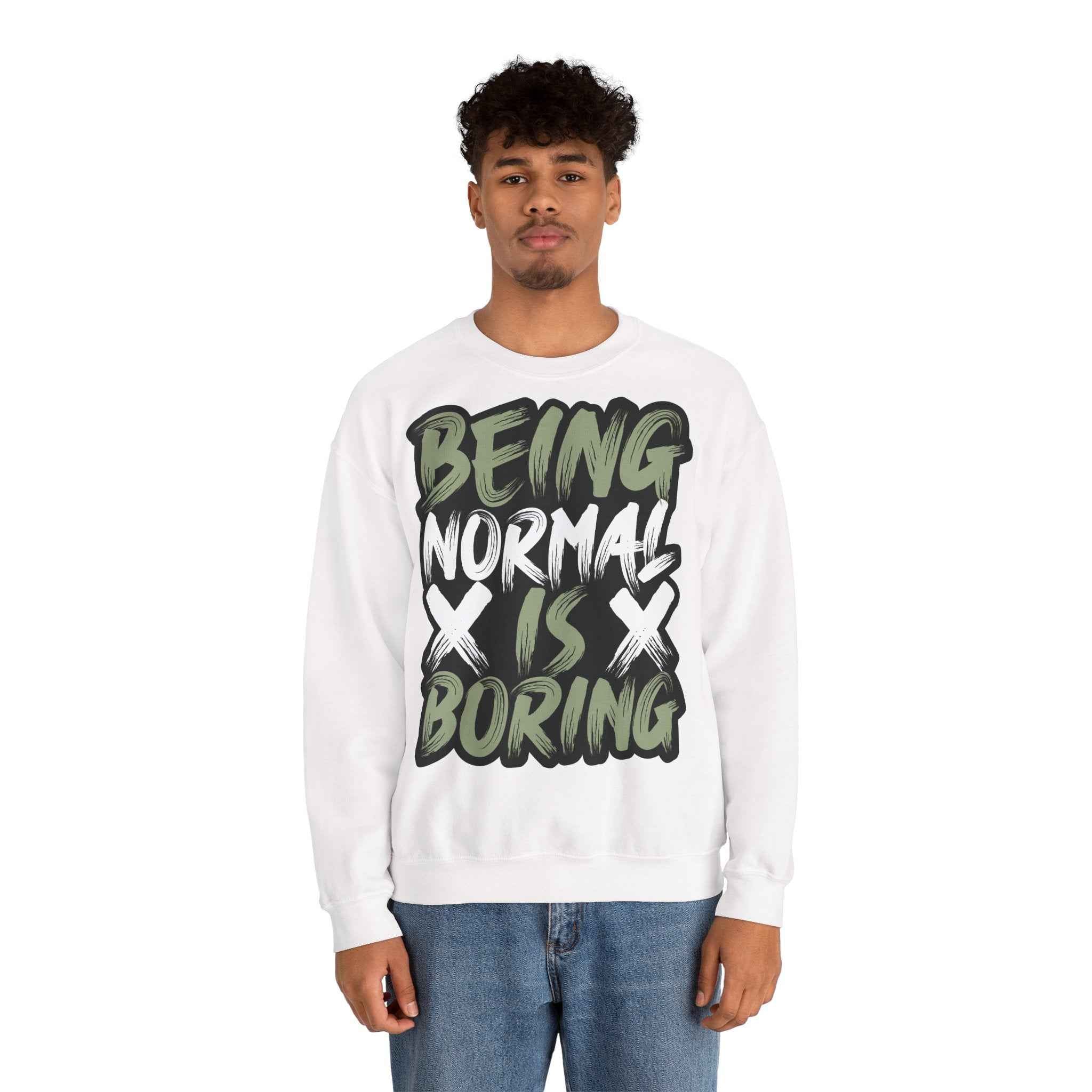 50/50 cotton-polyester Being Normal Is Boring Unisex Sweatshirt - ZemaStyle