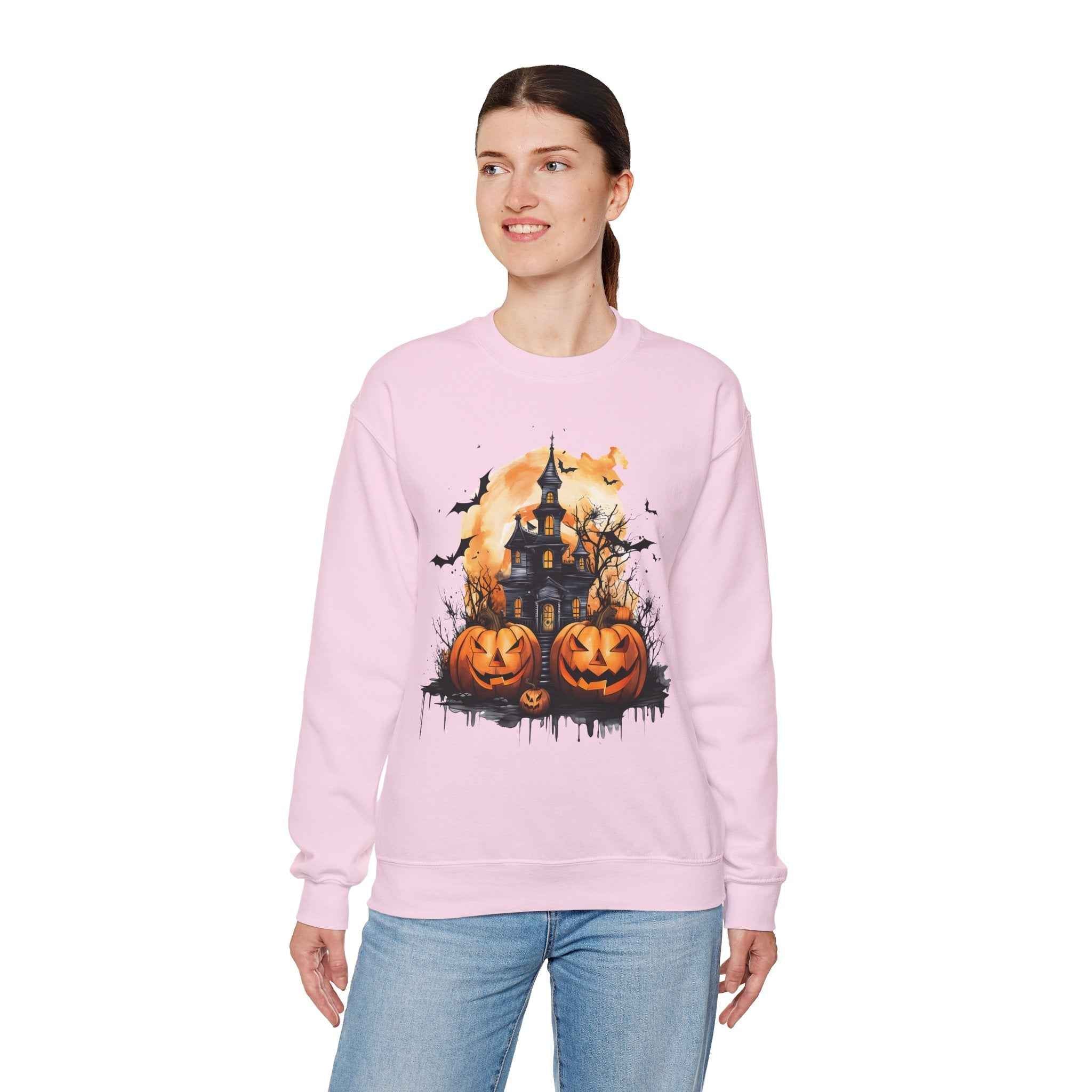 50/50 cotton-polyester Halloween Unisex Sweatshirt - ZemaStyle