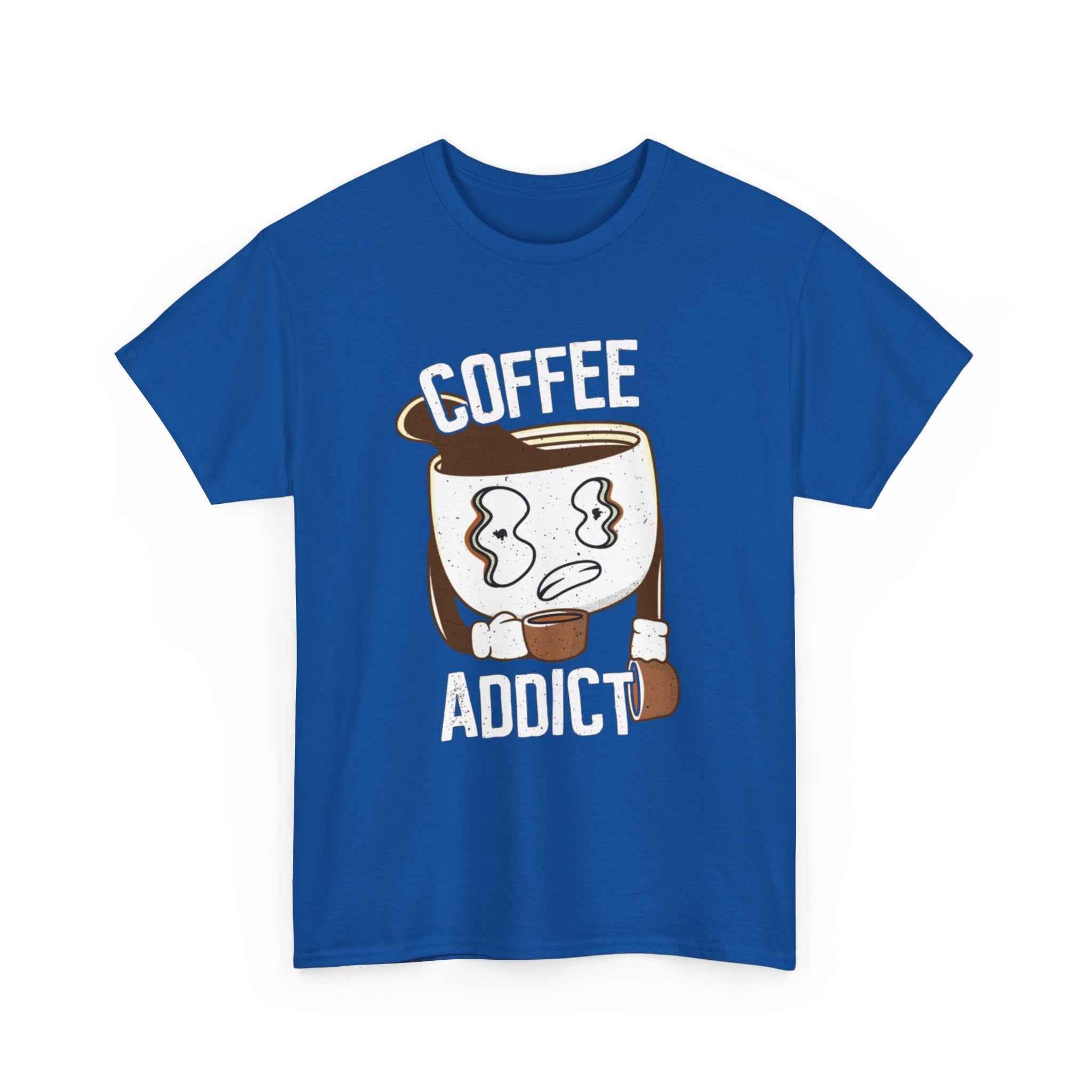100% Cotton Coffee Addict t-shirt - ZemaStyle