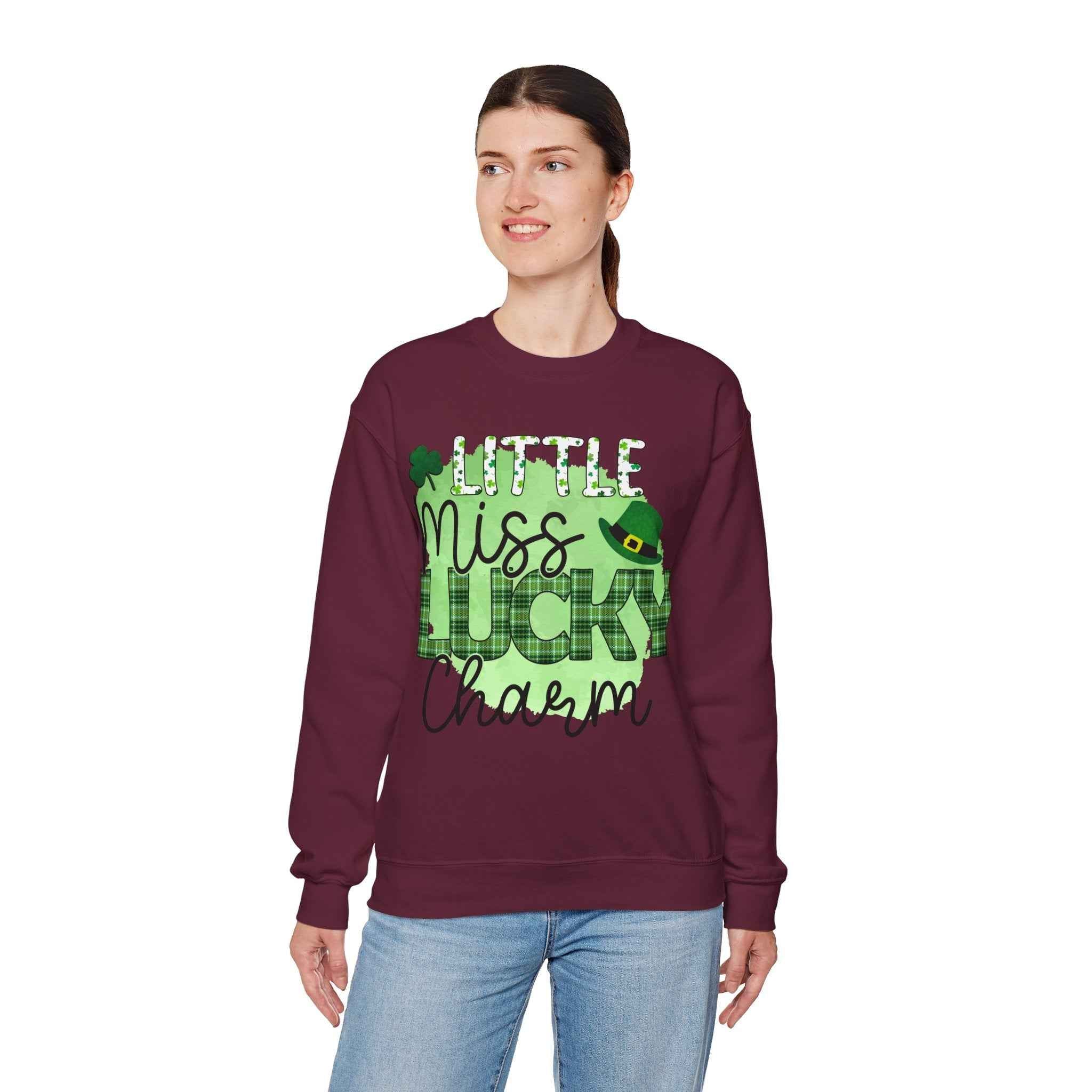 50/50 cotton-polyester Lucky Charm Unisex Sweatshirt - ZemaStyle