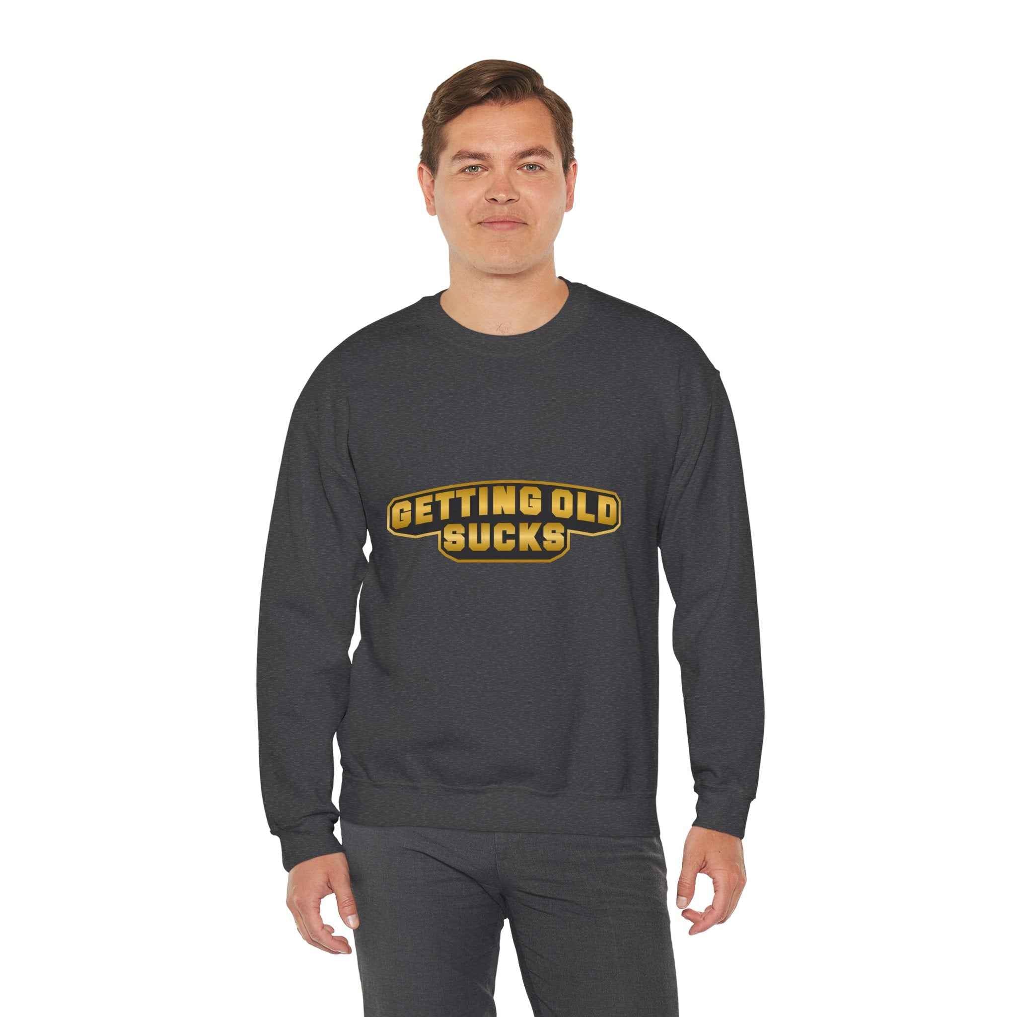 50/50 cotton-polyester Getting Old Sucks Unisex Sweatshirt