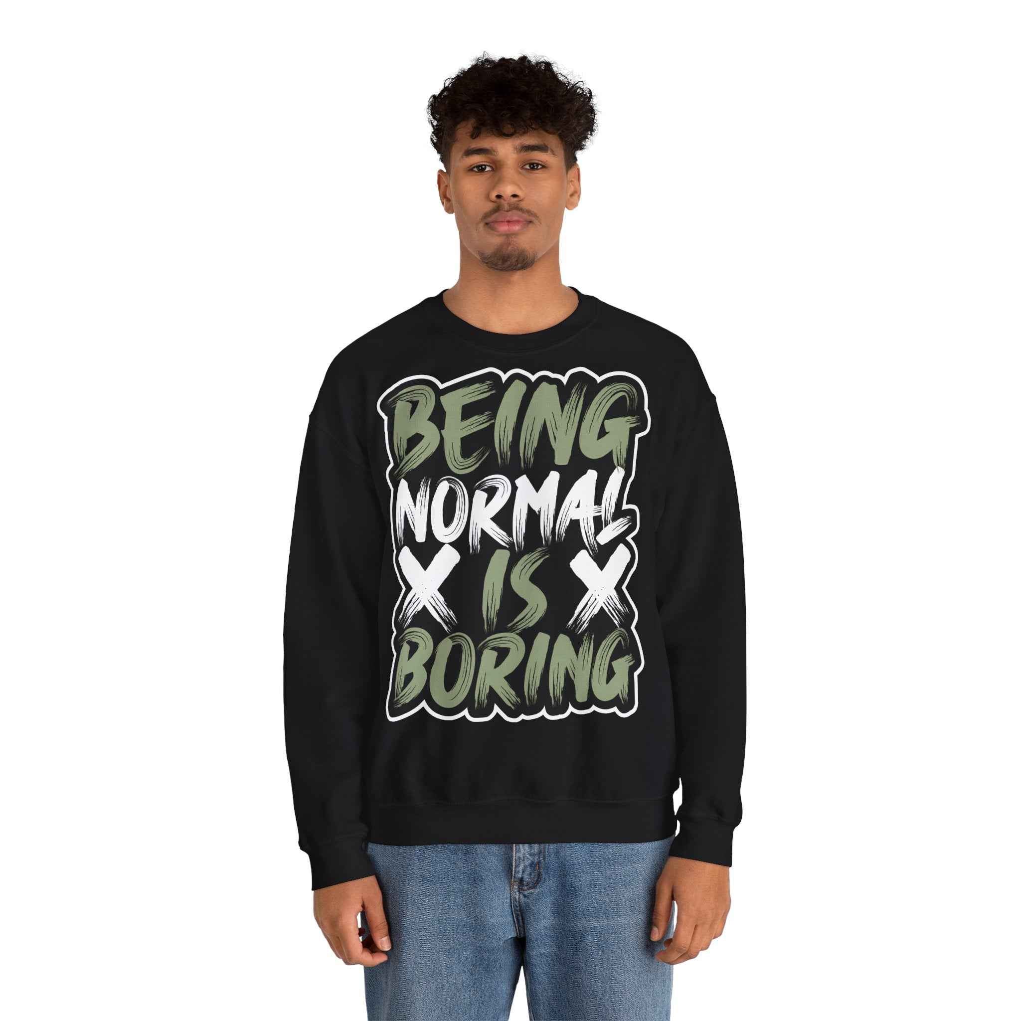 50/50 cotton-polyester Being Normal Is Boring Unisex Sweatshirt - ZemaStyle